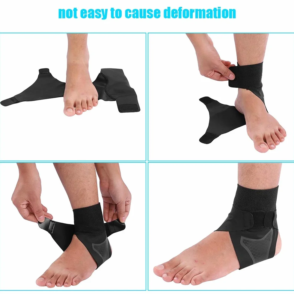 Knöchelbandage Atmungsaktives Neopren Fuß-Bandage Einstellbar Fußgelenkstütze Hilft Verstauchungen zu verhindern, Sprunggelenkbandage für Damen, Herren, Kinder(S-1 Paar)