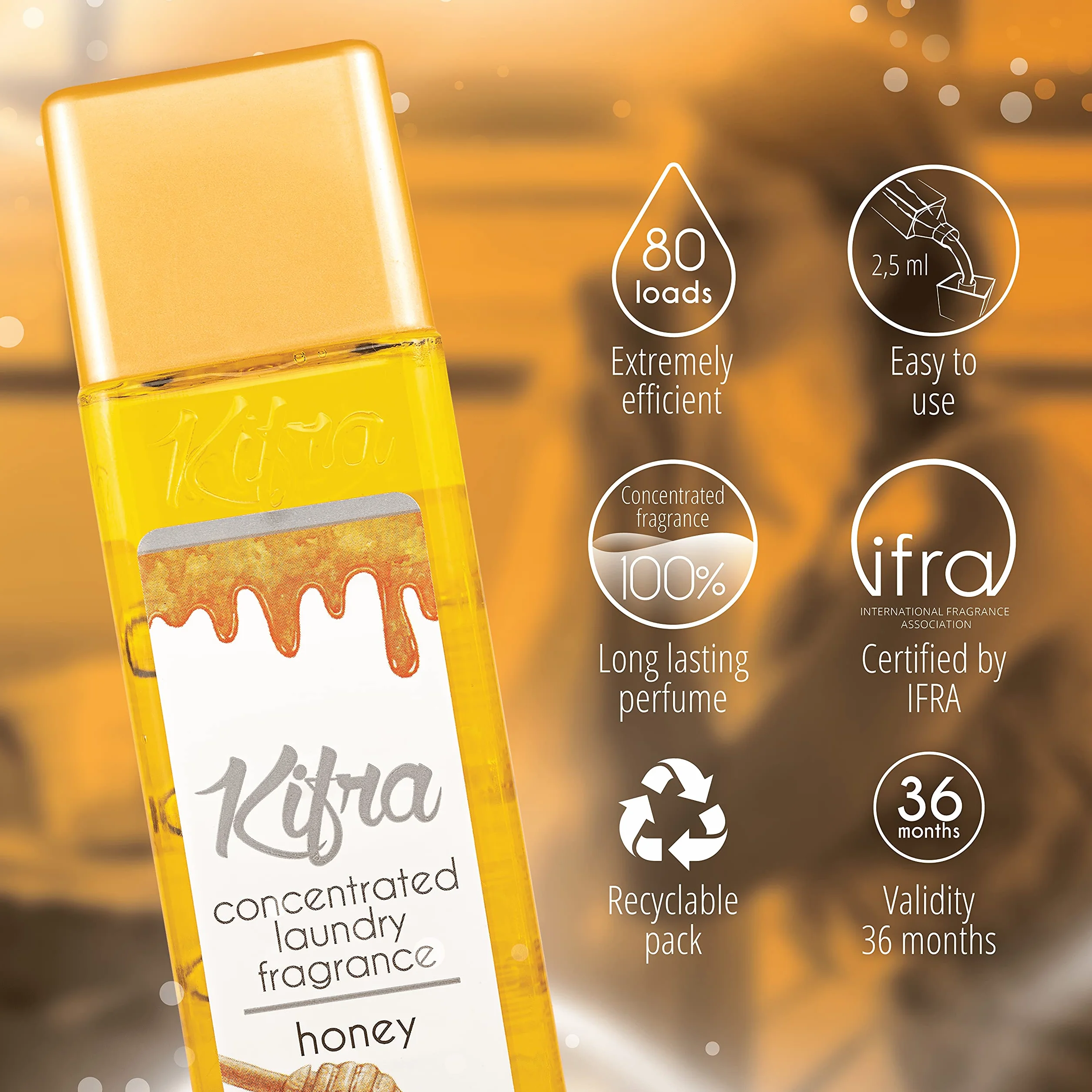 KIFRA Honey Skoncentrowany zapach do prania 200ml 80 cykli