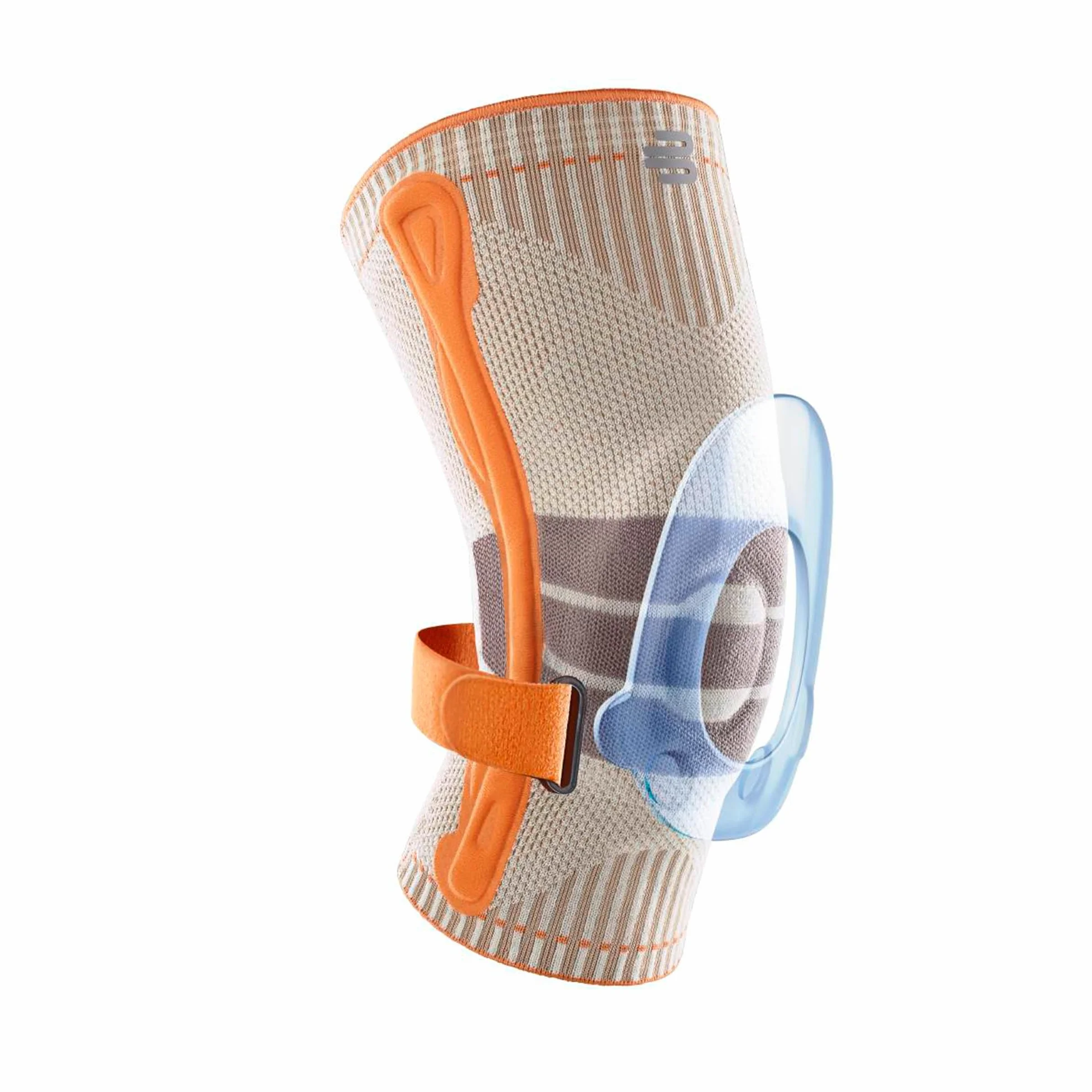 BAUERFEIND Bandaż na kolano do wędrówek "Outdoor Knee Support", 1 bandaż trekkingowy, uniseks, do noszenia z prawej i lewej strony, indywidualnie regulowany pasek, wełna z merynosów