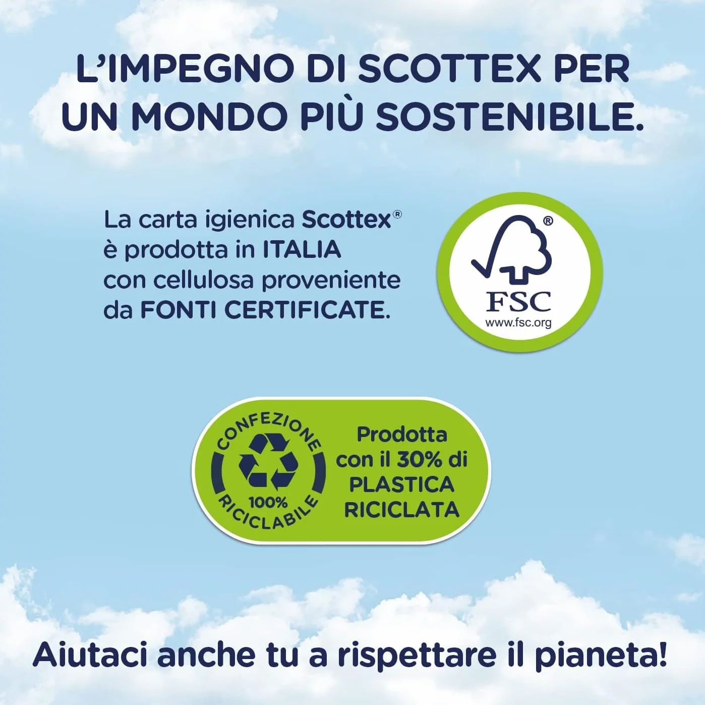 Scottex Papier toaletowy, czysty, zajmuje mało miejsca, 64 rolki