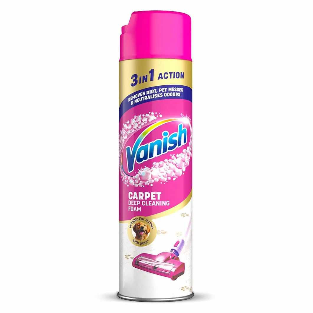 Vanish Gold Oxi Action pianka do czyszczenia tapicerki i dywanów, usuwa plamy i zapachy
