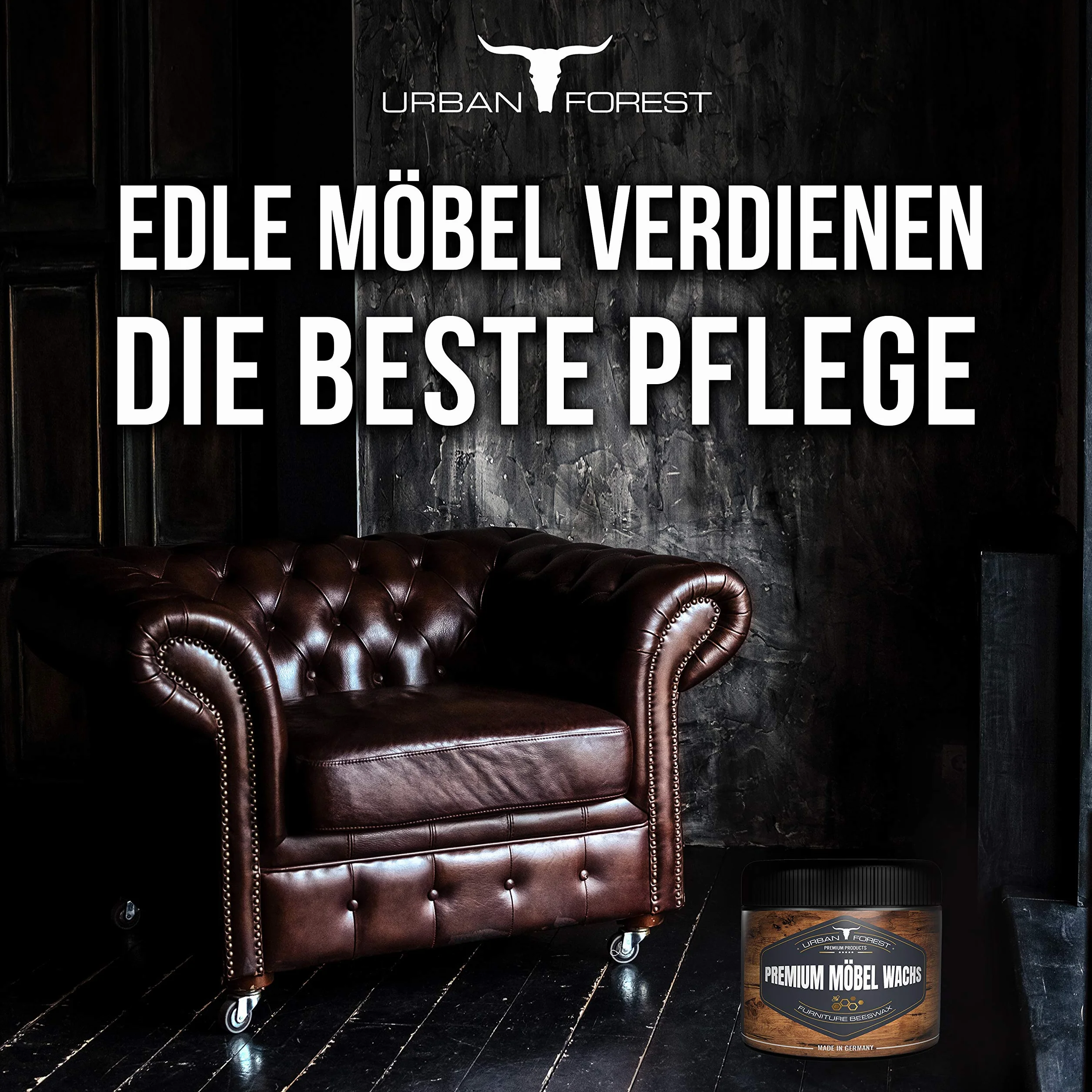 Urban Forest bezbarwny wosk do mebli z woskiem pszczelim do ochrony drewna, 250 ml