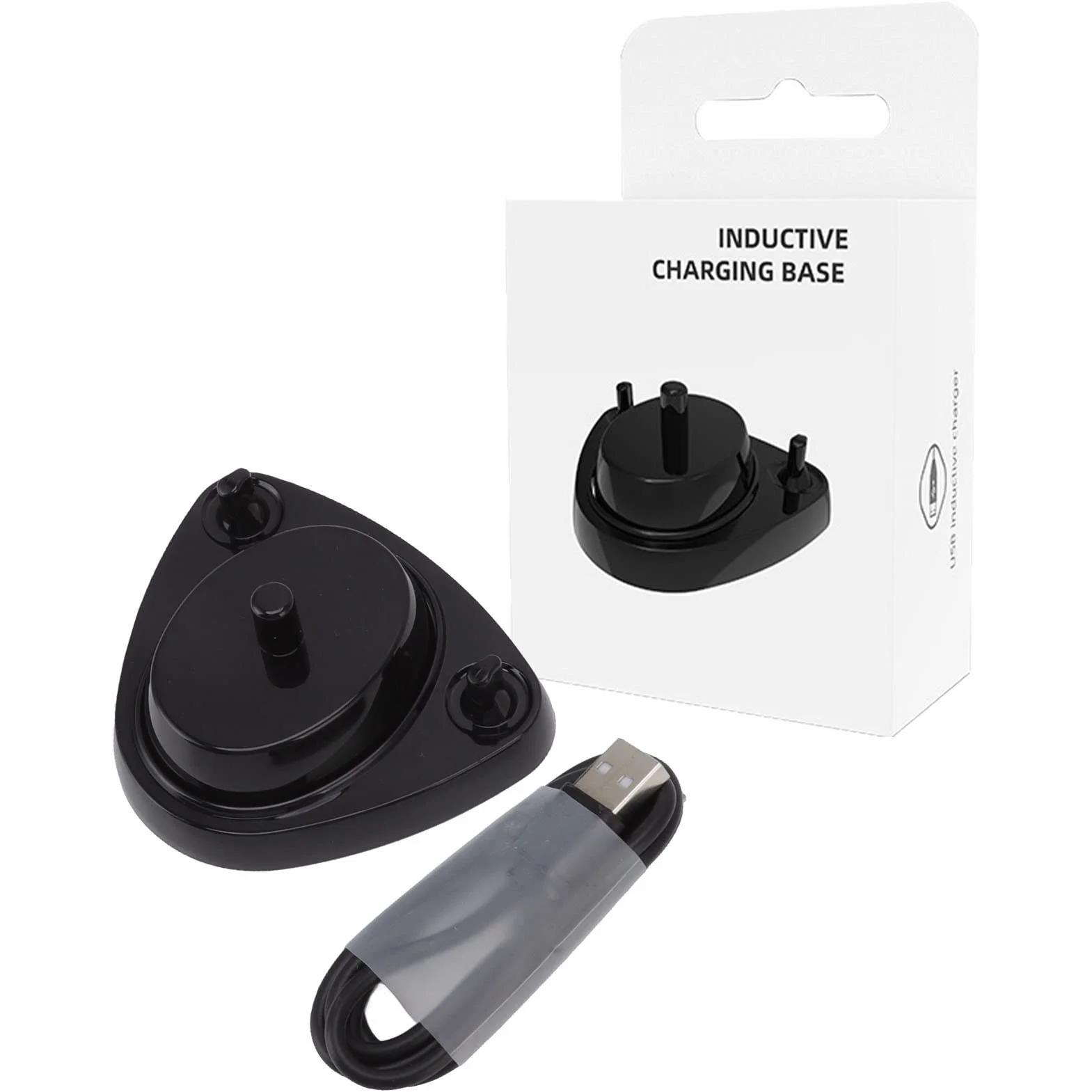 Ładowarka Indukcyjna do Szczoteczki Elektrycznej z Uchwytem - Uniwersalne Złącze Portu USB do D12513K D10513K D12 D16 (Czarny)