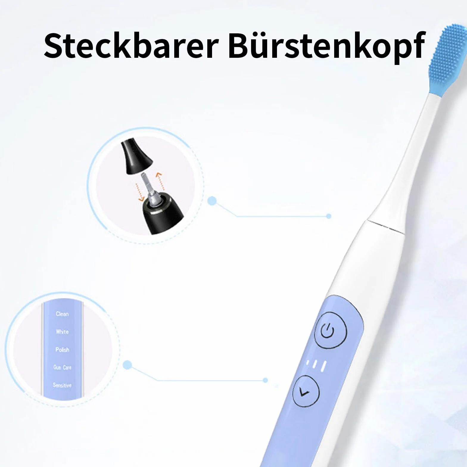 Akcesoria do czyszczenia języka Philips Sonicare/Dontodent – zestaw 2 sztuk, przeciw nieświeżemu oddechowi i bakteriom, akcesoria do elektrycznych szczoteczek do zębów
