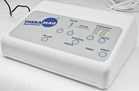 NOWOŚĆ: Terapia polem magnetycznym THERAMAG PROFESSIONAL Terapia magnesem / Terapia polem magnetycznym w tym kontroler i mata materiałowa + Akcesoria do wyboru: Poduszka + mankiet niedrogi - Niebieski