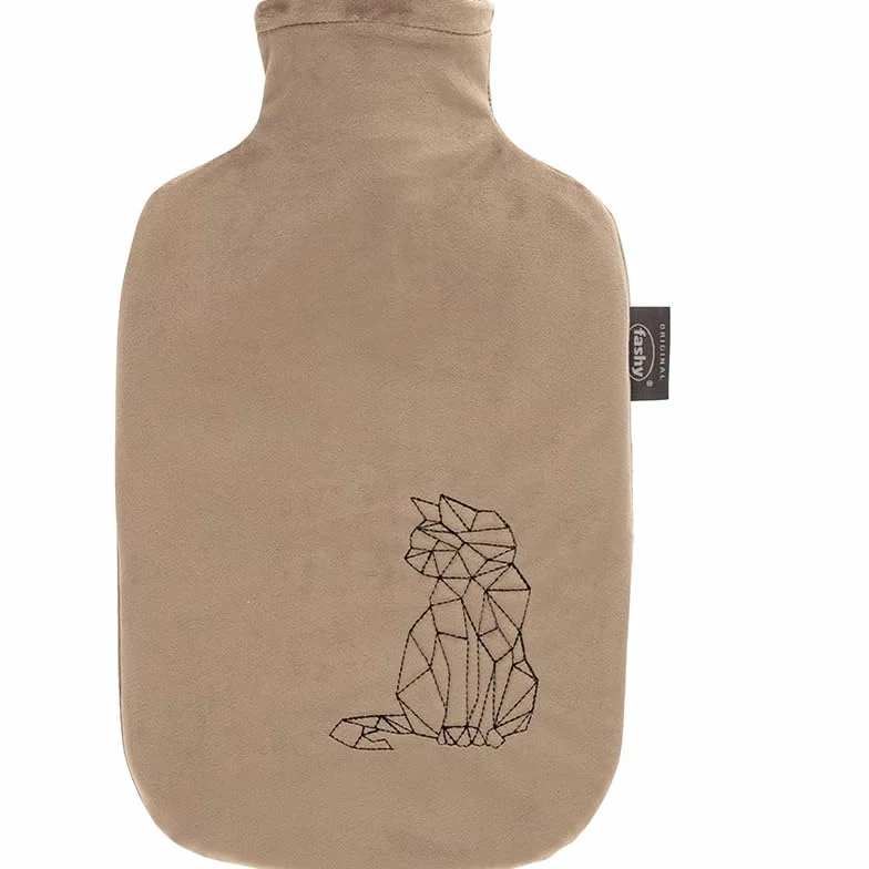 Fashy Termofor, 2,0 l, z miękką poszewką i podniesionym pikowaniem, beżowy