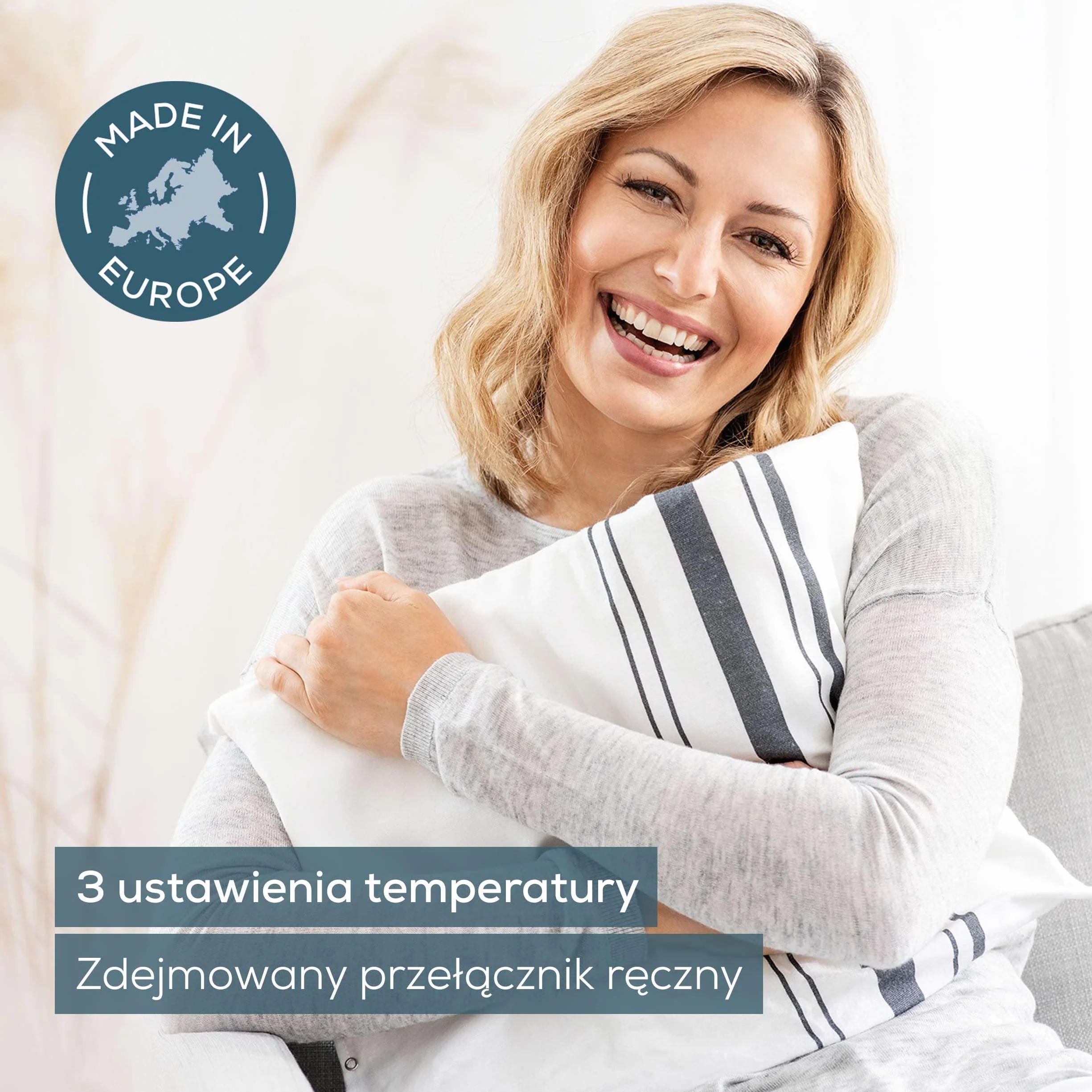 Beurer HK 25 poduszka grzewcza 40x30 cm, 3 poziomy temperatury, automatyczne wyłączanie, pranie w pralce, biało-szara