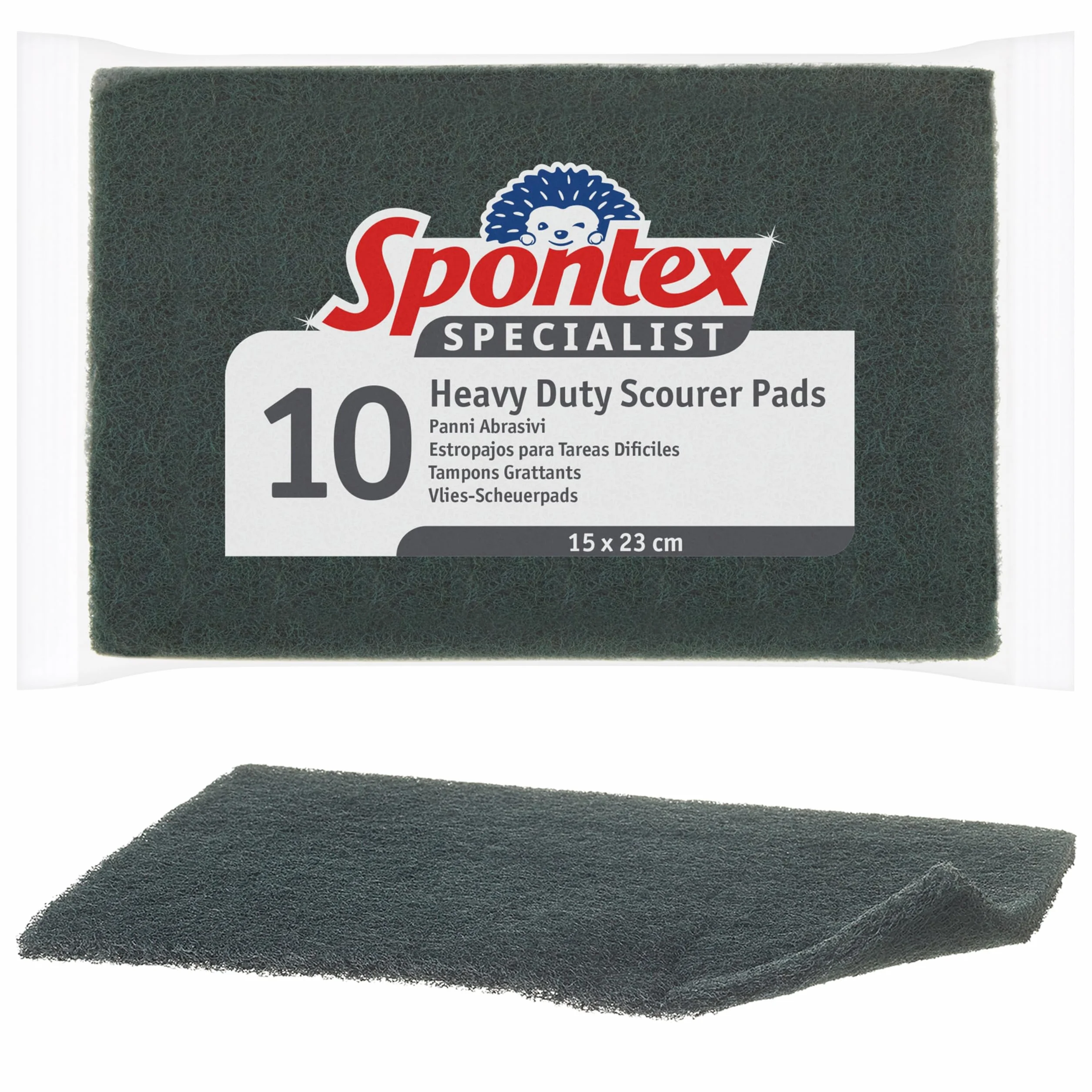 Spontex Specialist gąbki do szorowania, wytrzymałe, 10 sztuk