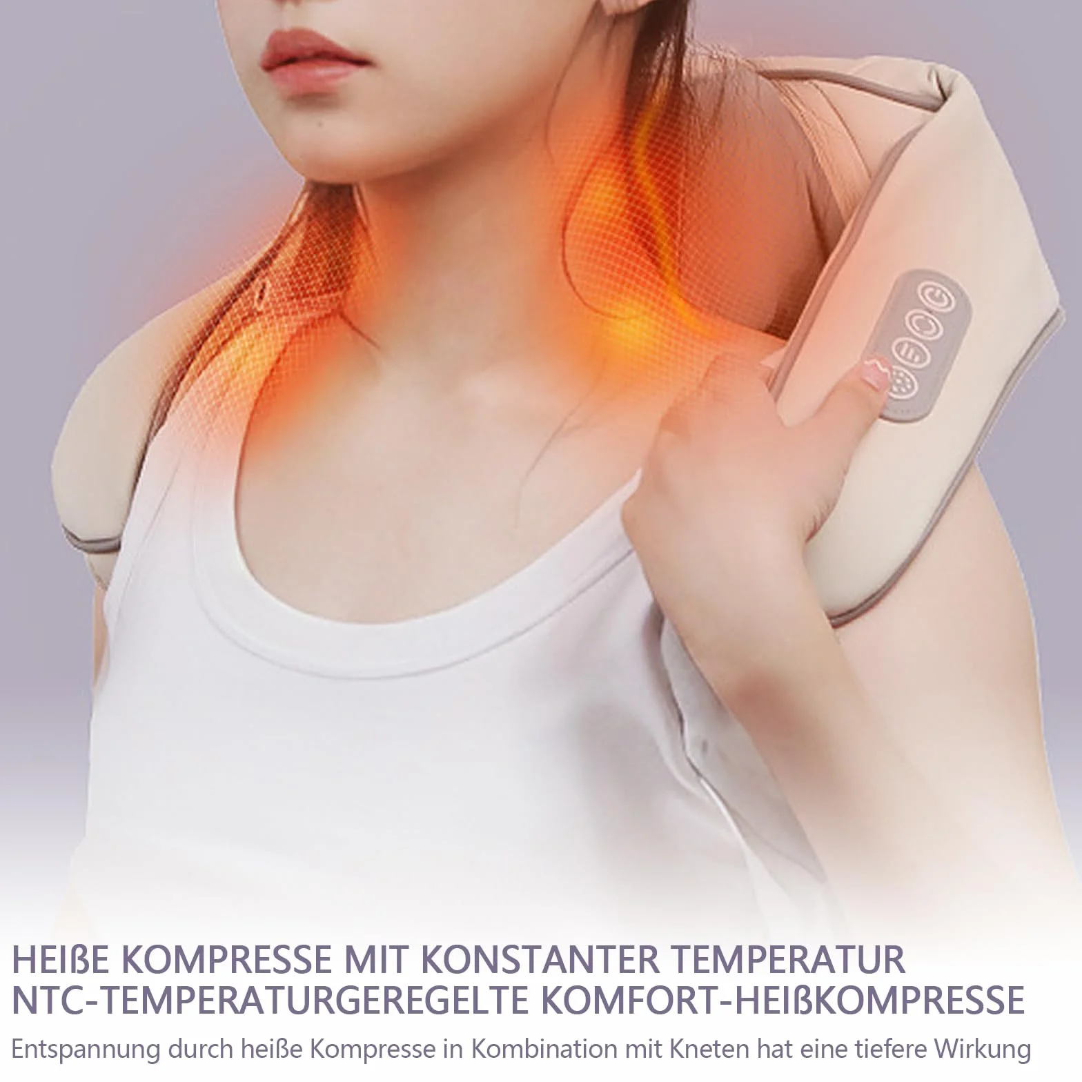 Masażer Shiatsu 6D do ramion i karku, głębokie ugniatanie tkanek, elektryczny do pleców i nóg