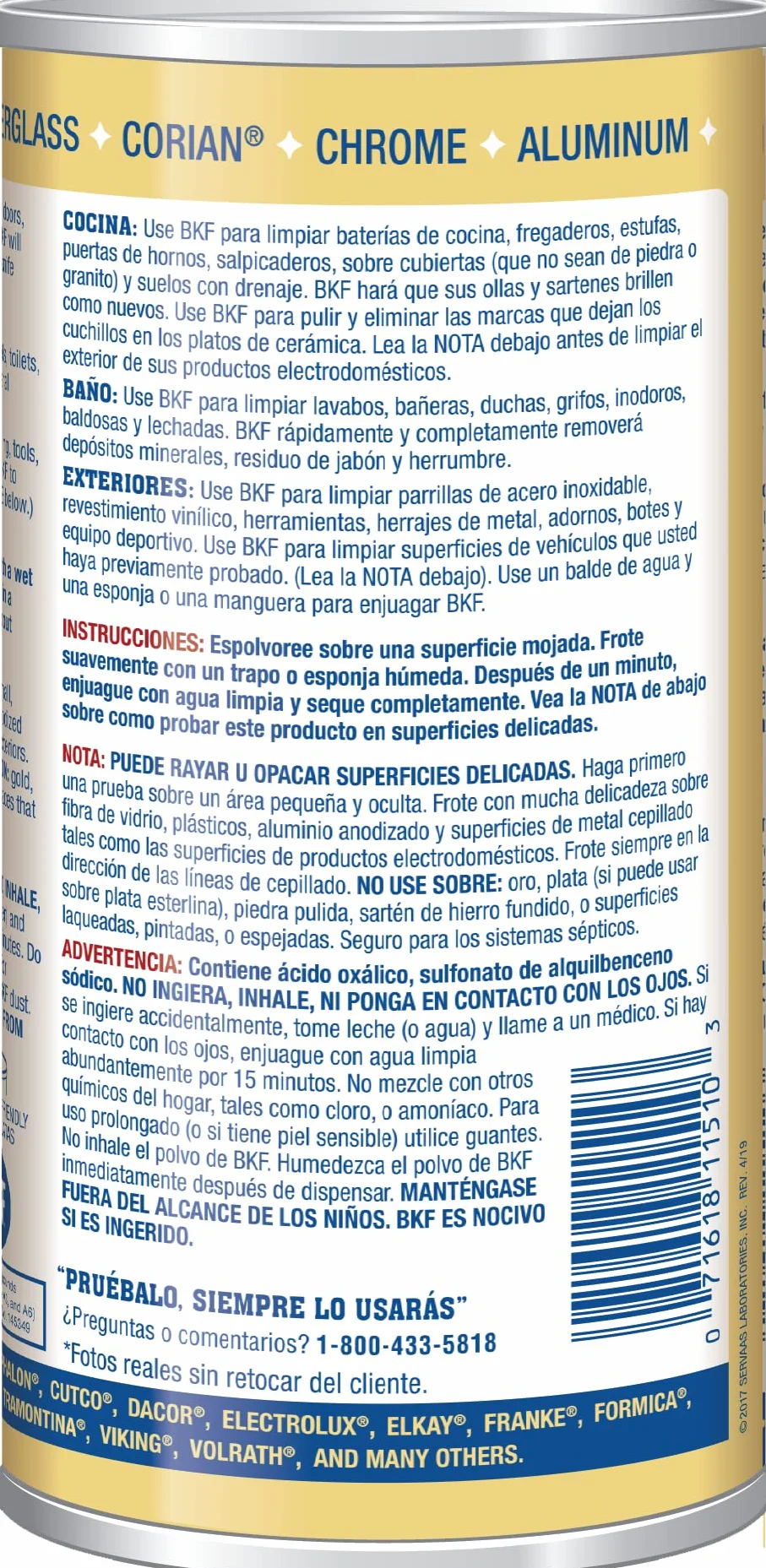 bar Keepers Friend bar Keepers Friend 11510 340,2 gram bar Keeper, friend Cleanser & Polish