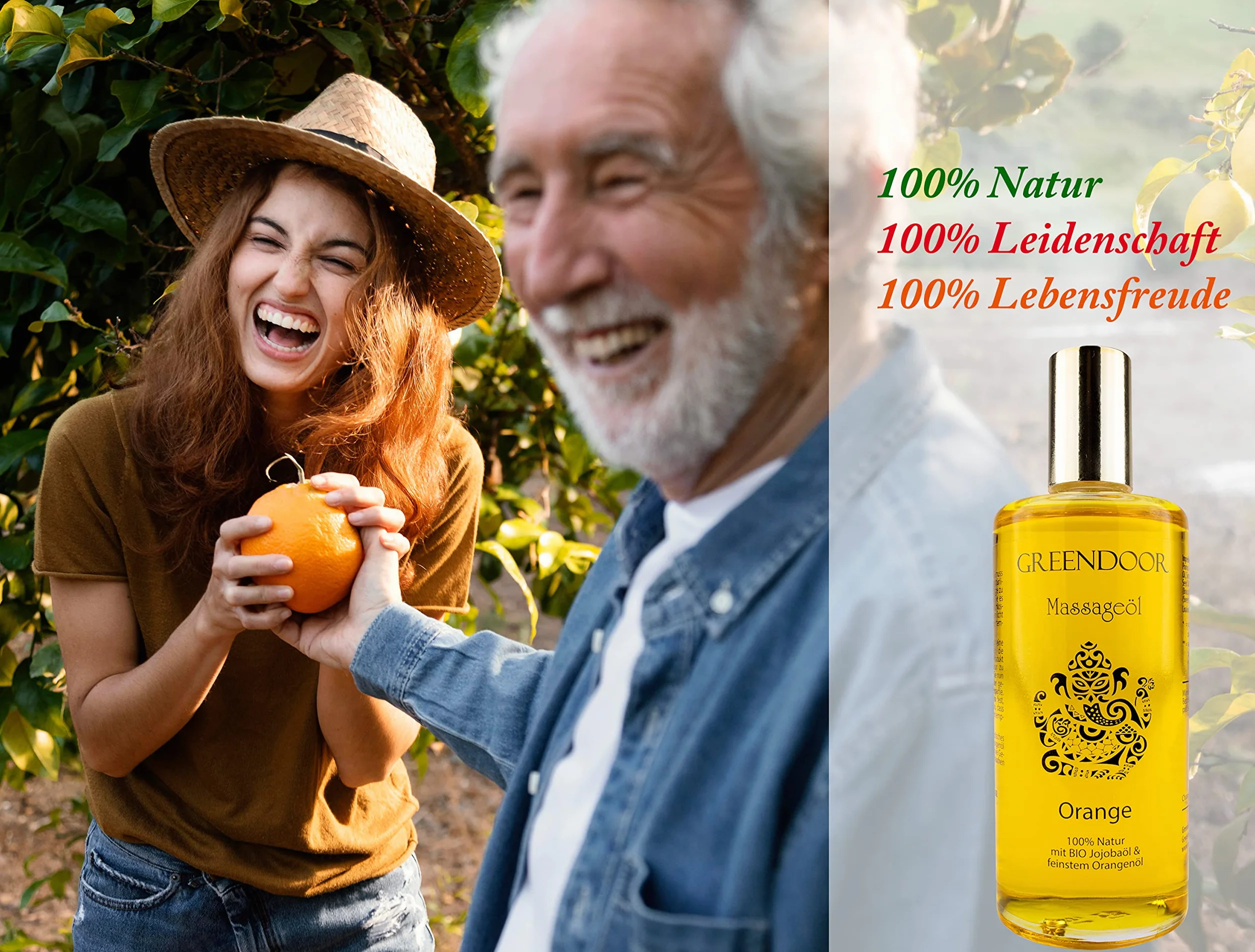 GREENDOOR Pomarańczowy olejek do masażu, 100 ml, naturalny