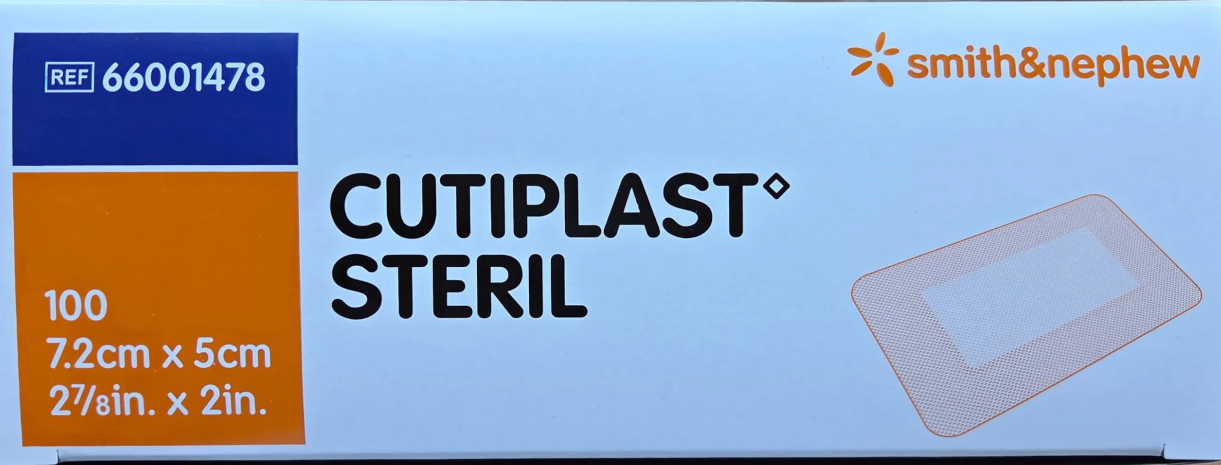 CUTIPLAST sterylny opatrunek na ranę 7,2 cm x 5 cm 100 szt