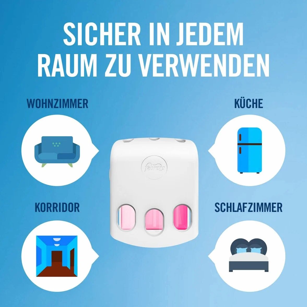 Febreze 3Volution wtyczka zapachowa (20 ml) Bali Jasmin i limonka, uzupełniająca, zapach do pomieszczeń i odświeżacz powietrza