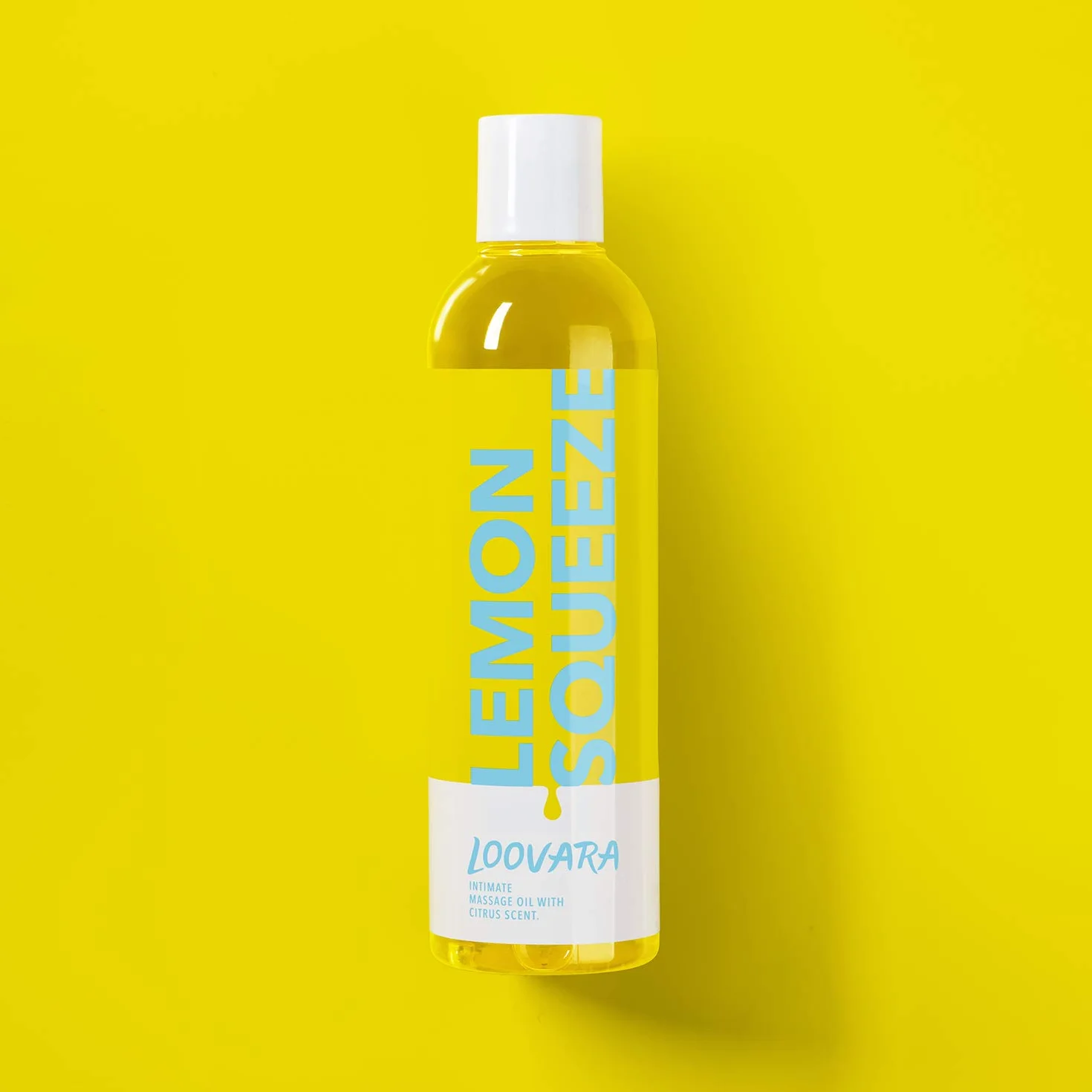 Loovara Olejekdo masażu 250 ml, LEMON SQUEEZE, erotyczny i pobudzający do o owocowo-cytrusowym zapachu, zapewniający przyjemną grę wstępną i dla partnerów | naturalne oleje, derm. Przetestowany
