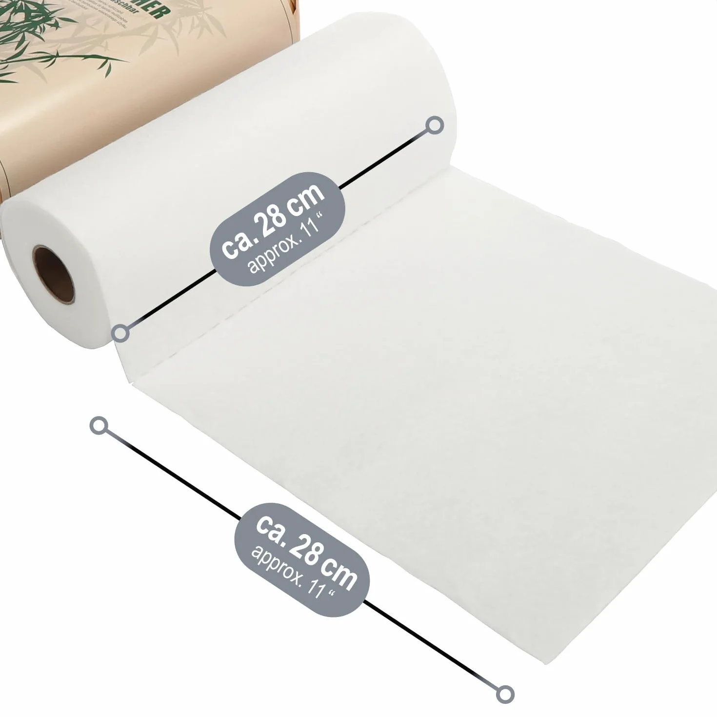 COM-FOUR® podwójne opakowanie rolek kuchennych, 48 arkuszy chlonnych sciereczek uniwersalnych, reczniki domowe wielokrotnego uzytku i nadajace sie do prania (2 rolki po 24 arkusze - biale)