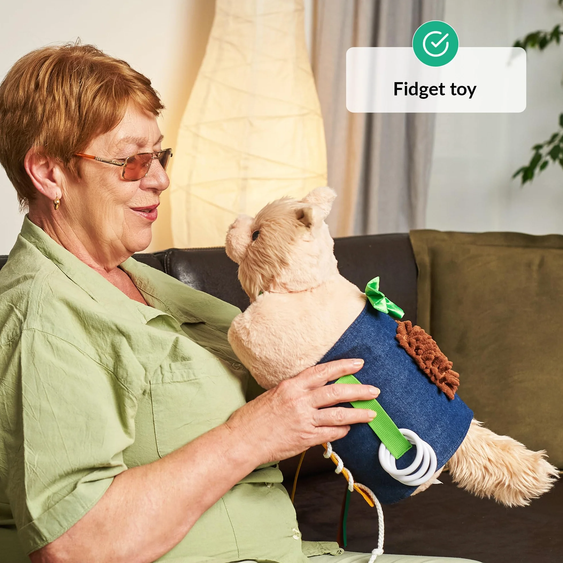 Fidget Muff i Koc dla Osób Starszych | Koc Fidget dla Osób z Demencją | Produkty dla Osób Starszych z Demencją | Prezent i Aktywności dla Seniorów z Alzheimera lub Demencją | Zabawki Sensoryczne
