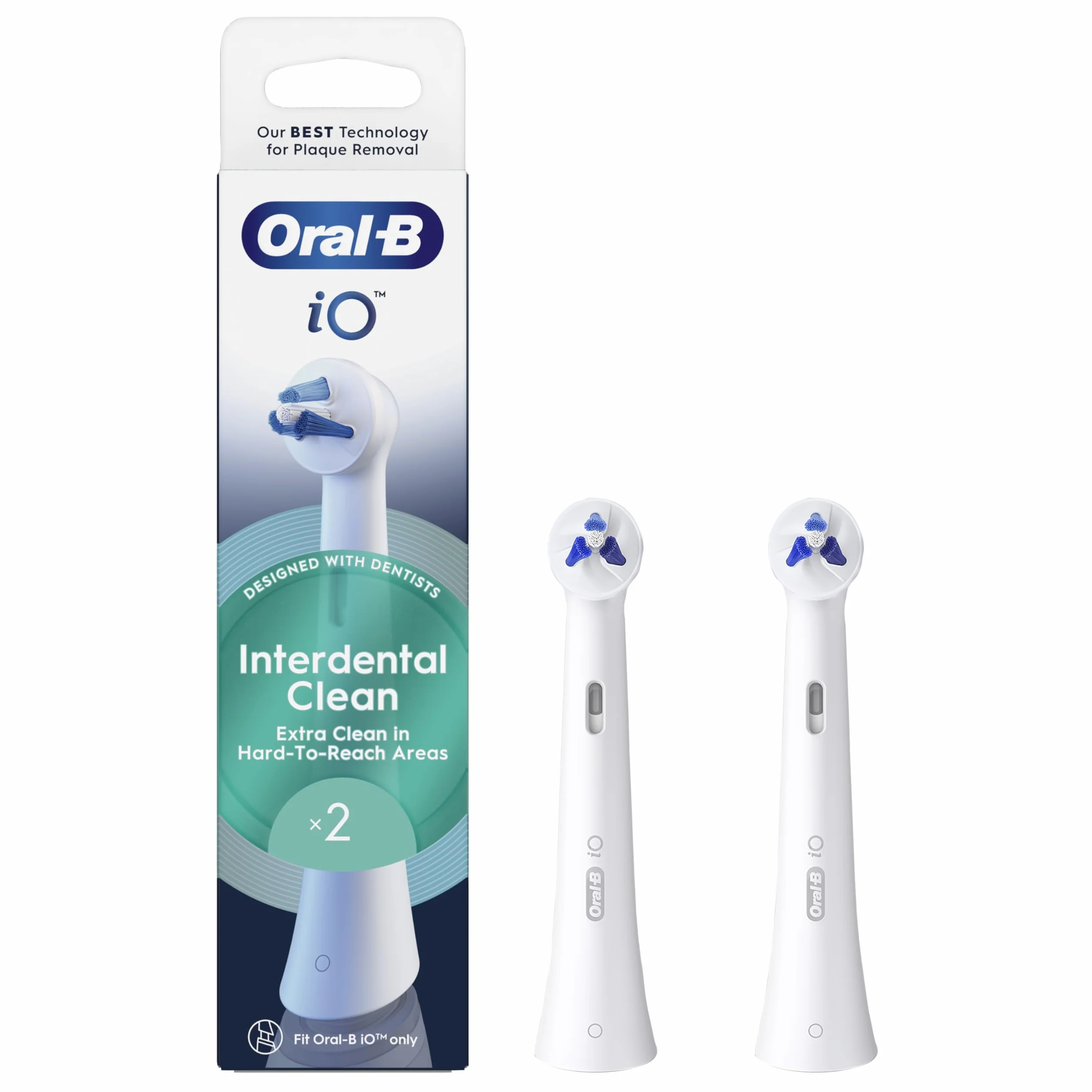 Oral-B iO Interdental Clean okrągłe szczotki x2 do aparatów ortodontycznych implantów