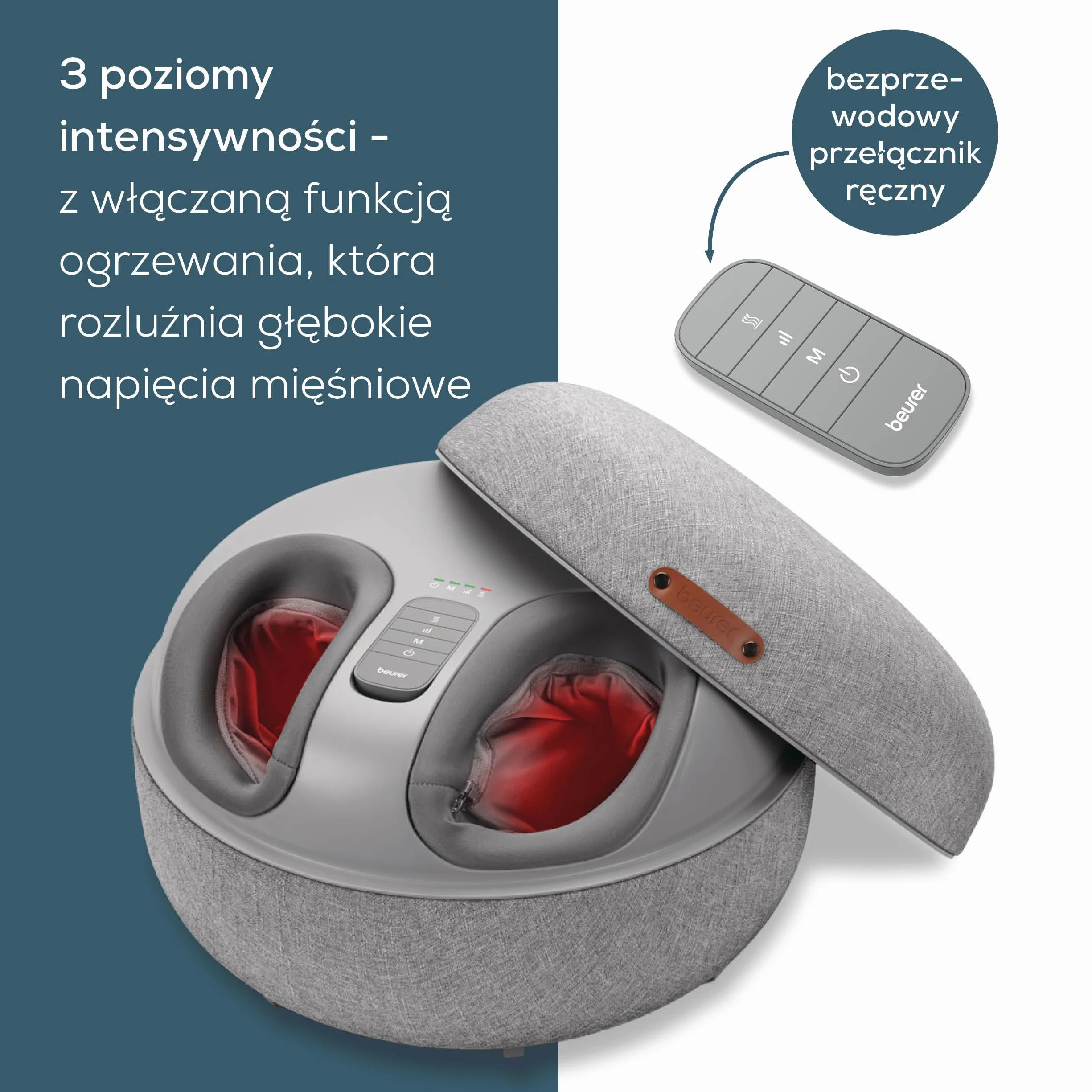 Beurer FM 120 Masażer do stóp Shiatsu 2 w 1 i nowatorski stołek do siedzenia, kojący masaż kompresyjny powietrzem dla relaksu i regeneracji, z przełączaną funkcją ogrzewania, jakościowa tkanina