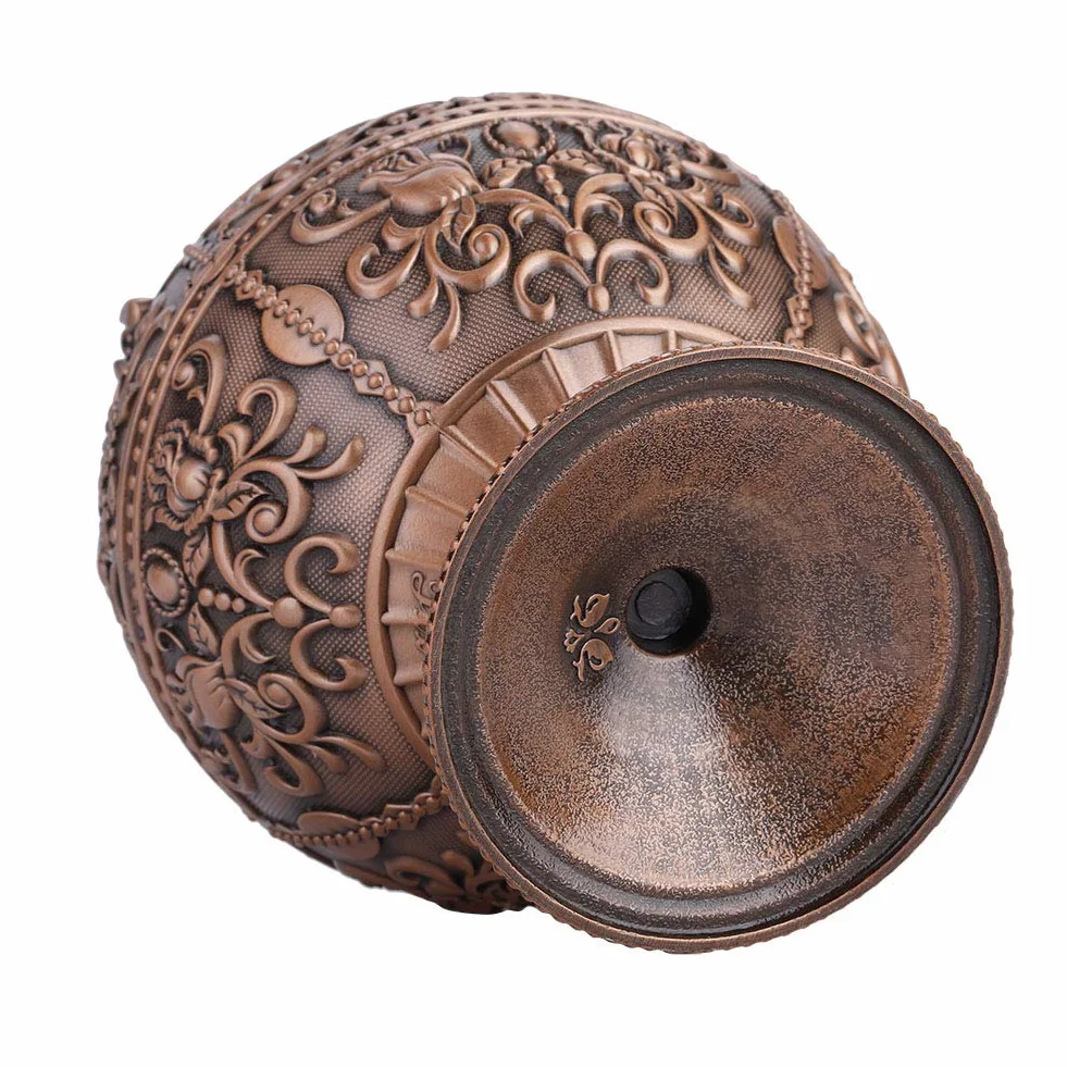 Wiatroodporna popielniczka, kreatywna popielniczka w stylu vintage z pokrywką na papierosy Przenośna zewnętrzna popielniczka metalowa Popielniczka wewnętrzna Elegancki prezent dla mężczyzn Kobiety (1 #)