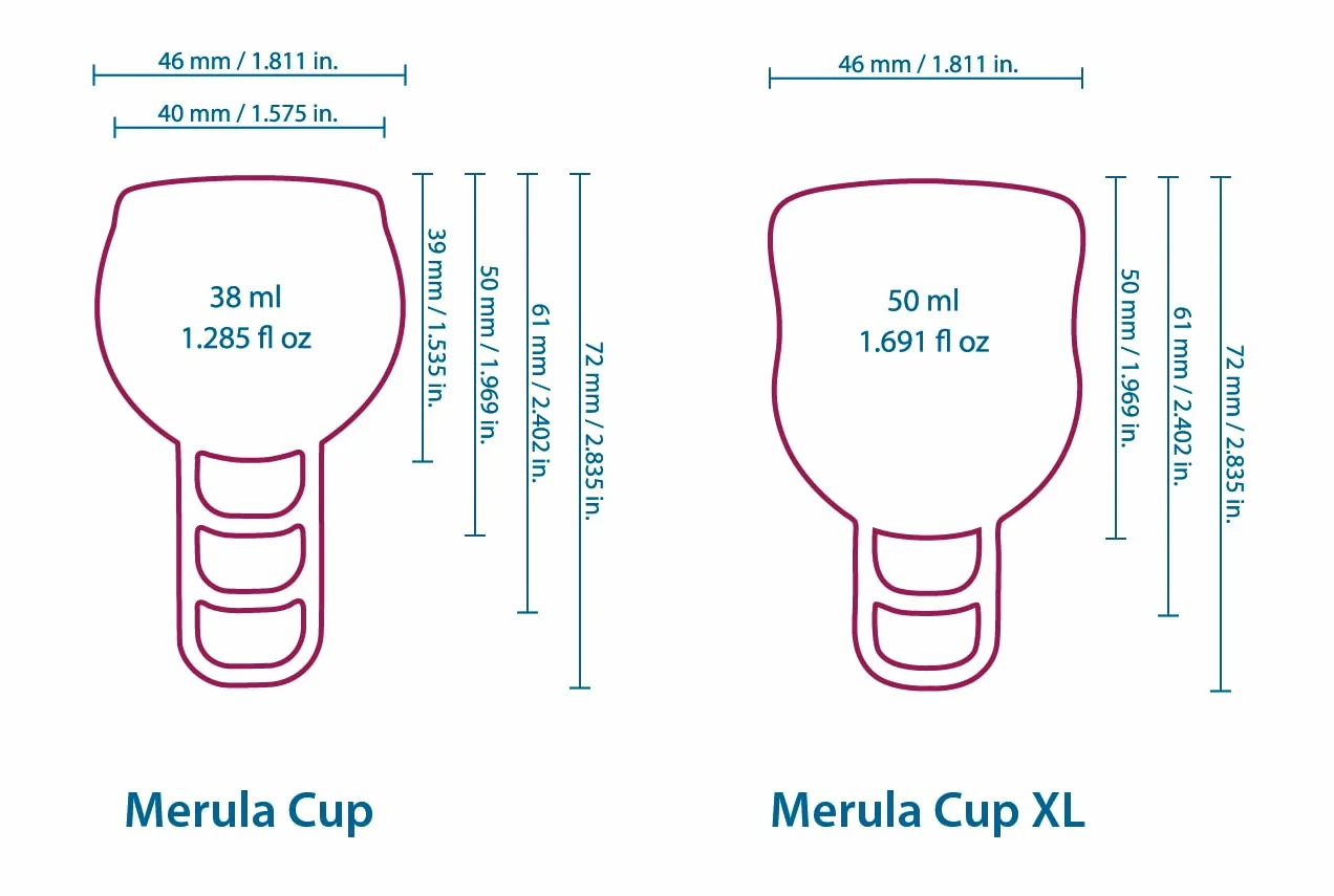 Merula 72036 Kubek Menstruacyjny z Silikonu, 38 ml, Fioletowy