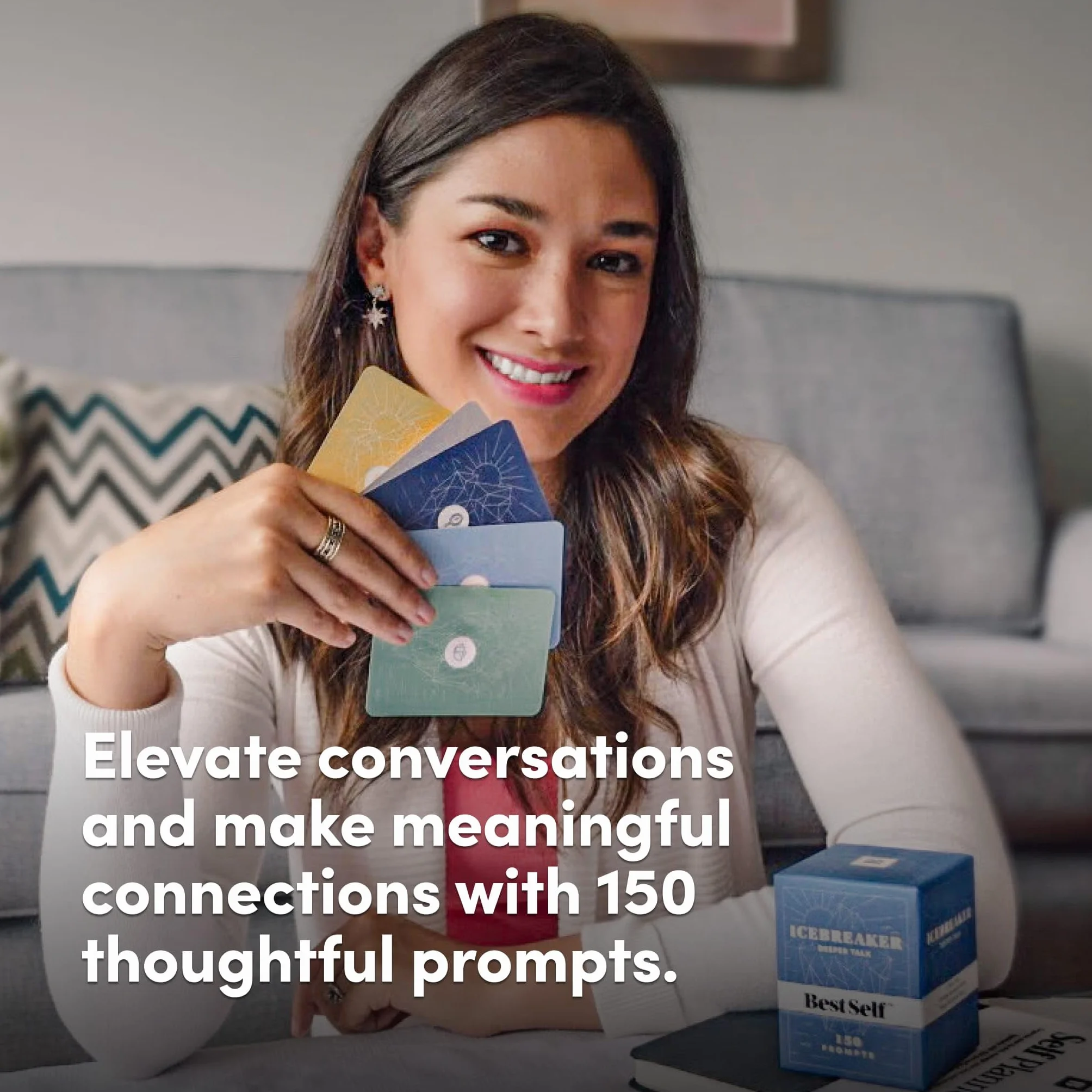 BestSelf Conversation Starter DeepTalk Deck – 150 podpowiedzi, narzędzie do nawiązywania i wzmacniania relacji