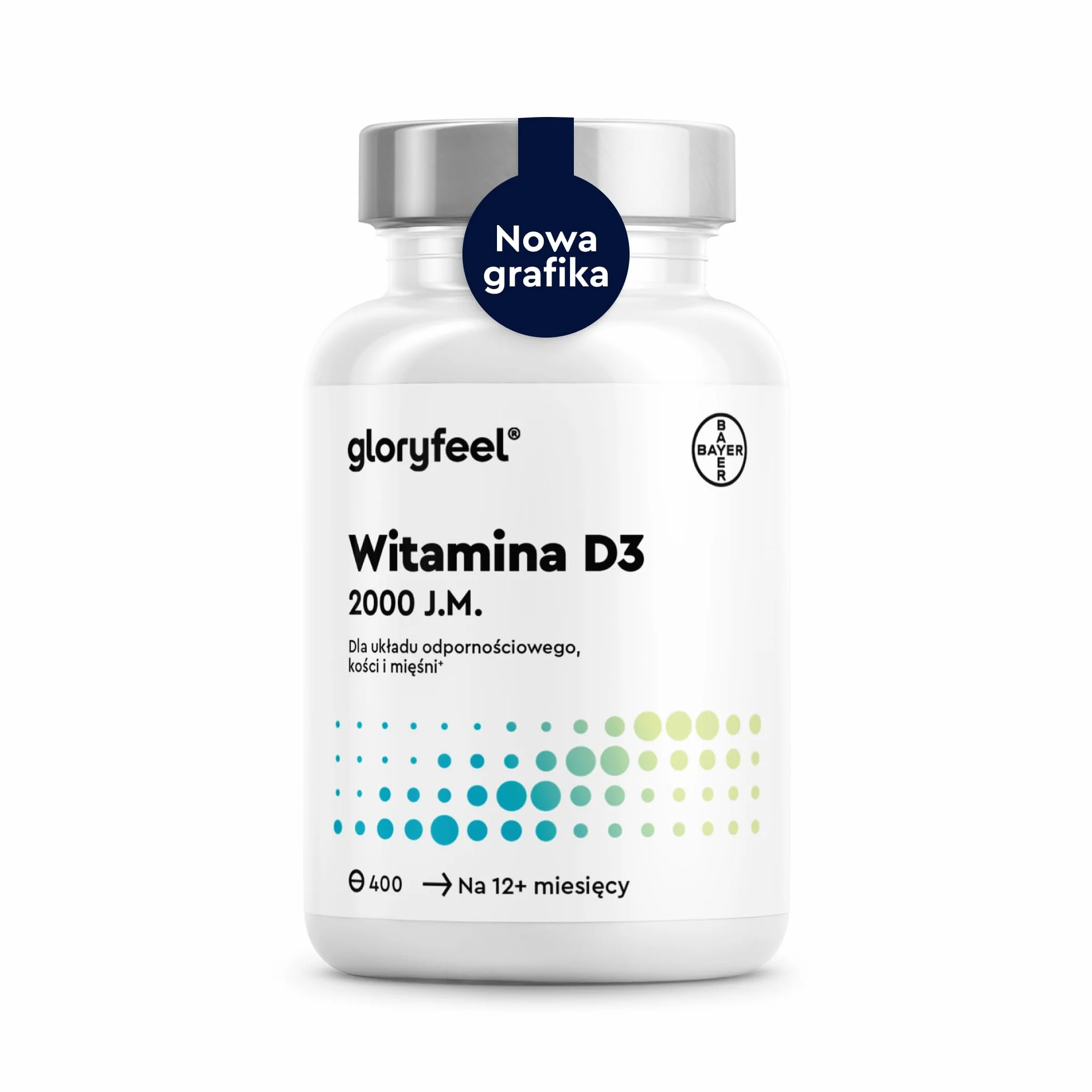 Witamina D3 2000 j.m. 400 tabletek Cholekalcyferol Wysoka dawka Testowane laboratoryjnie