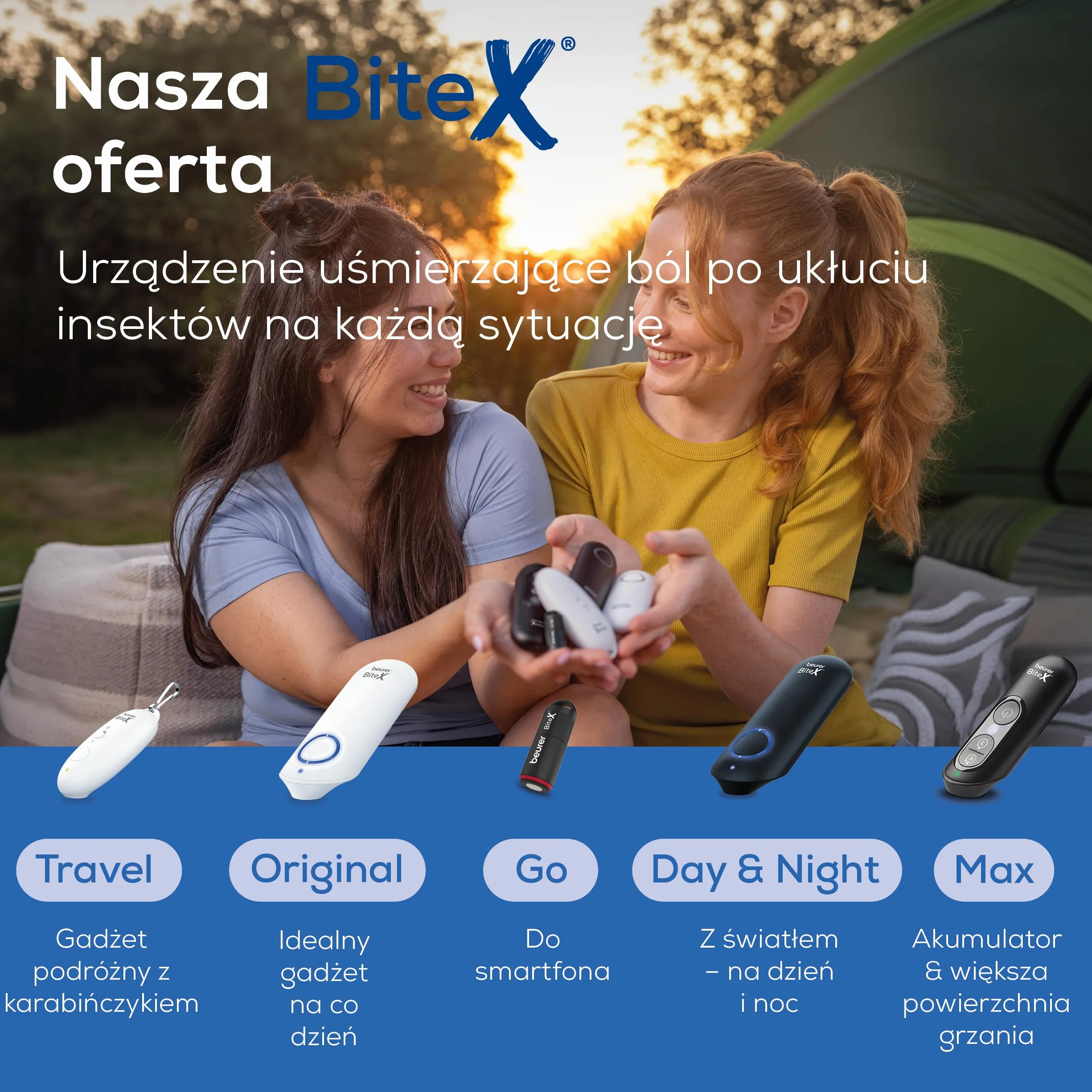Beurer BiteX Original środek na ukąszenia owadów BR 60, rozgrzewający, elektryczny sztyft na ukąszenia komarów i innych owadów, idealny na wakacje, łagodzi swędzenie