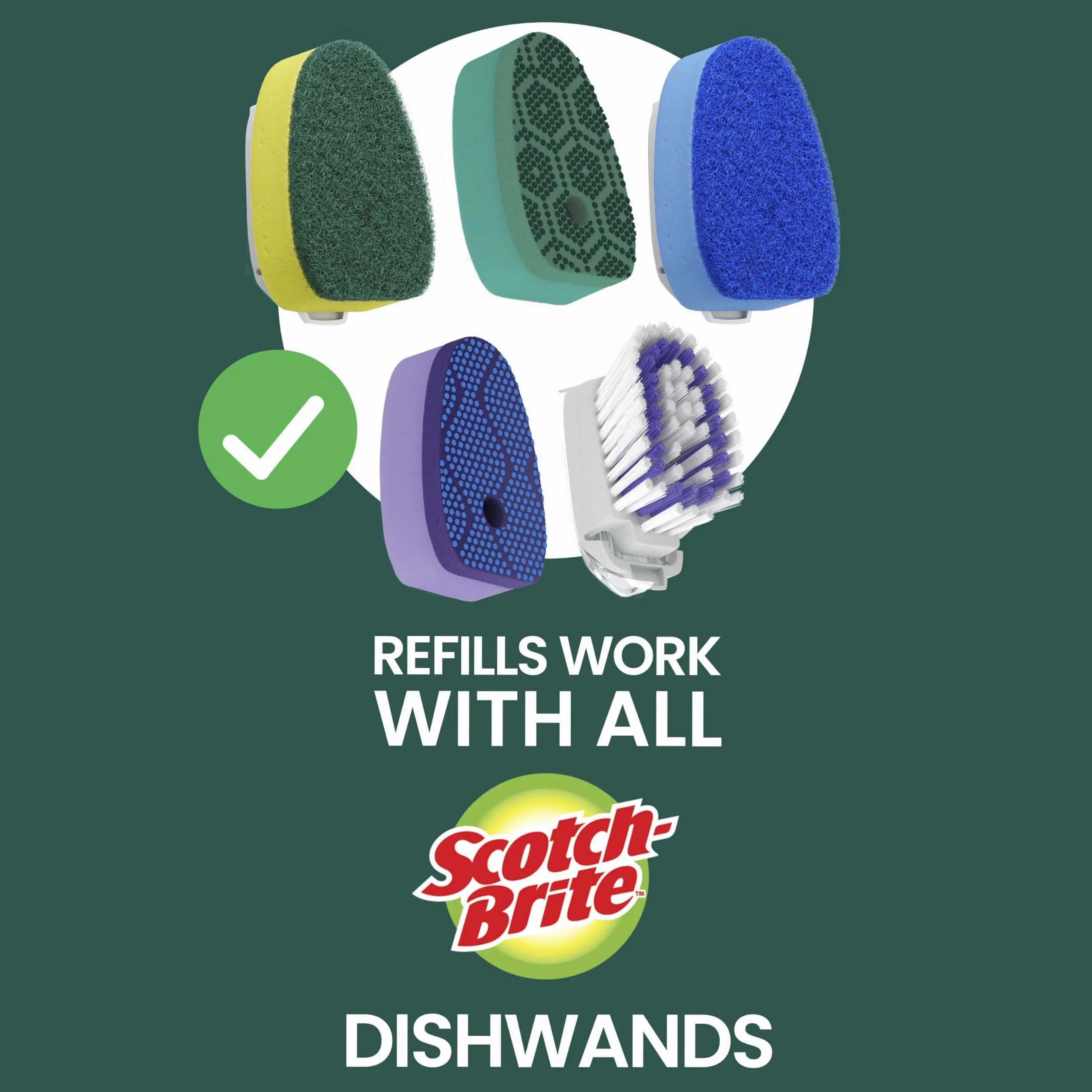 Scotch-Brite Dishwand Kit Wkład do Czyścików Kuchennych Niebieski 10 Sztuk