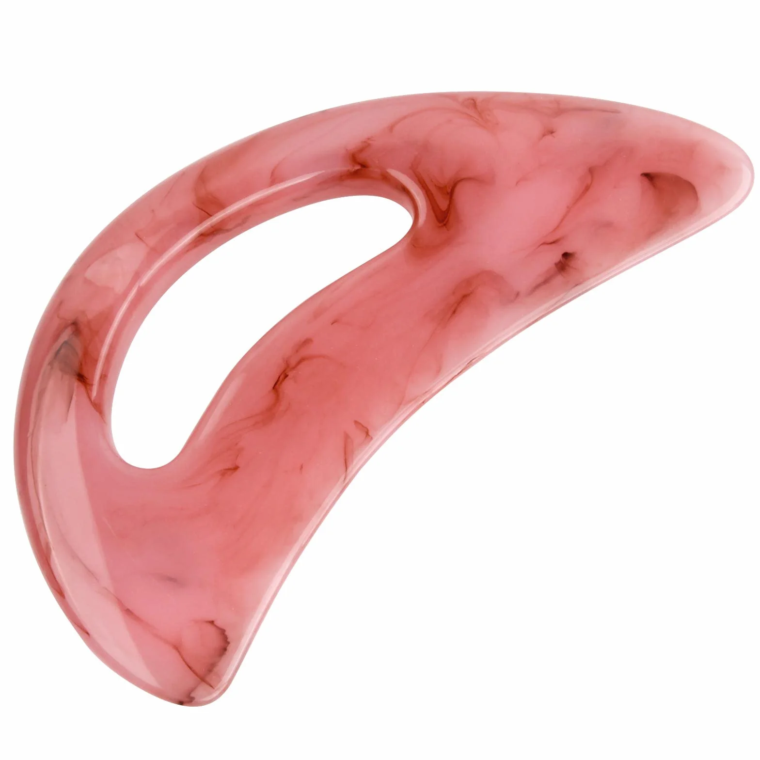 Masażer Guasha, różowy kamień Gua Sha twarz, Gua Sha z uchwytem, narzędzie do masażu cellulitu, drenaż limfatyczny dla nóg, pleców, twarzy, ciała, szyi, łagodzenia bólu