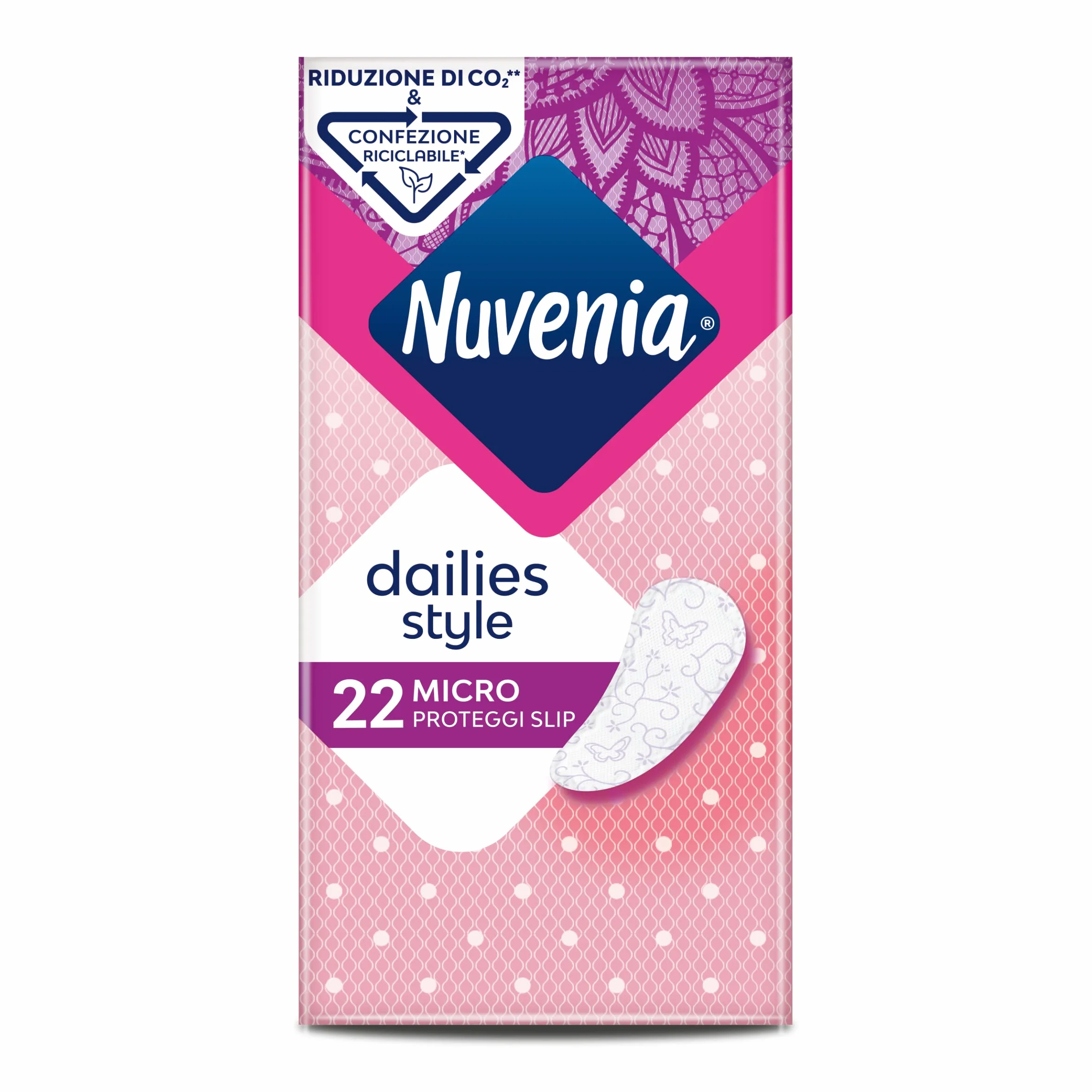 Nuvenia Dailies Style Wkładki Higieniczne, 22 sztuki