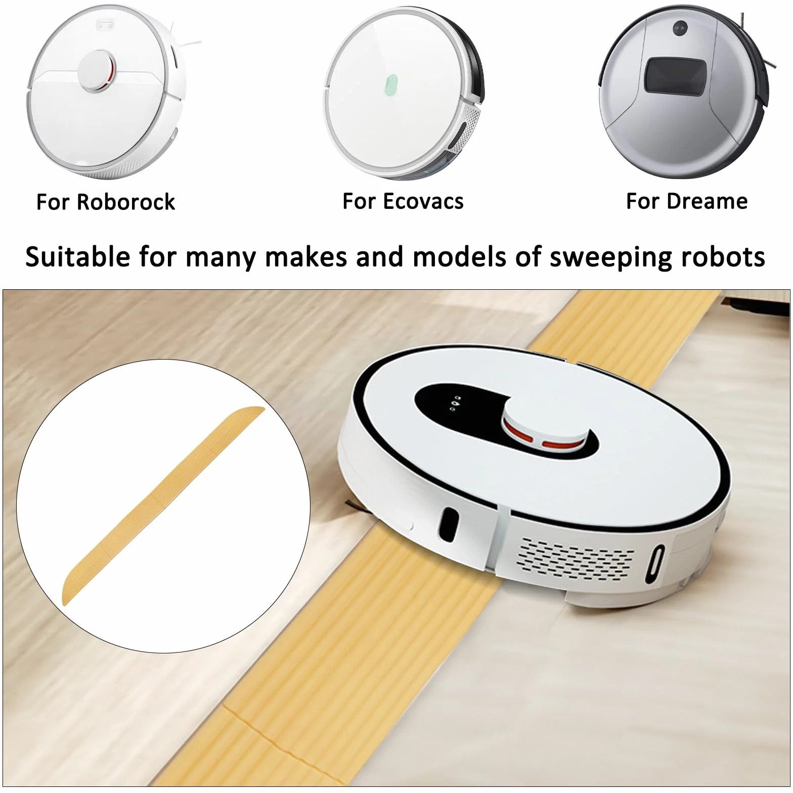 Hengbird Rampa progowa do drzwi, odkurzacz robot, rampa do wszystkich robotów odkurzających, akcesoria robot, podpora, wspinaczka, elastyczna regulacja, żółta