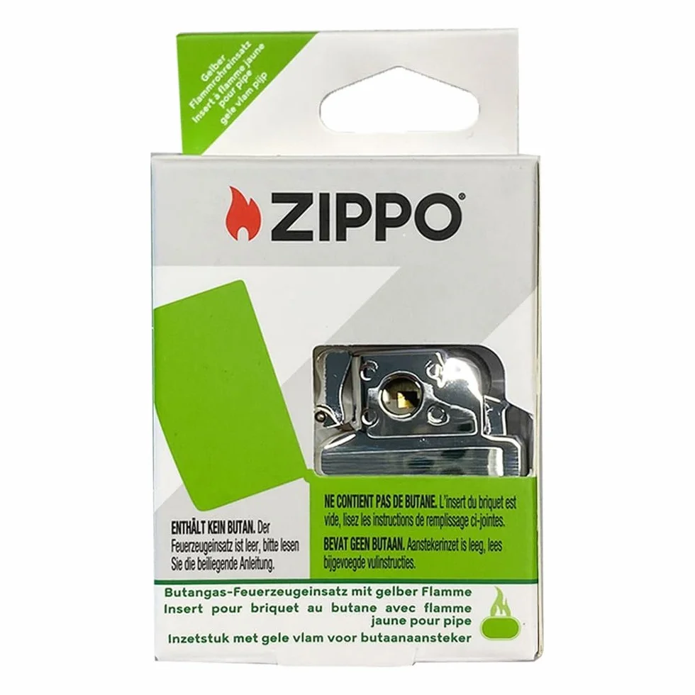 Zippo Wkład Gazowy do Zapalniczek Sztormowych, Wkładka do Zapalania Fajek, Napełniany Gazem Butanowym, Żółty Płomień, Pasuje do Wszystkich Klasycznych Obudów Zippo