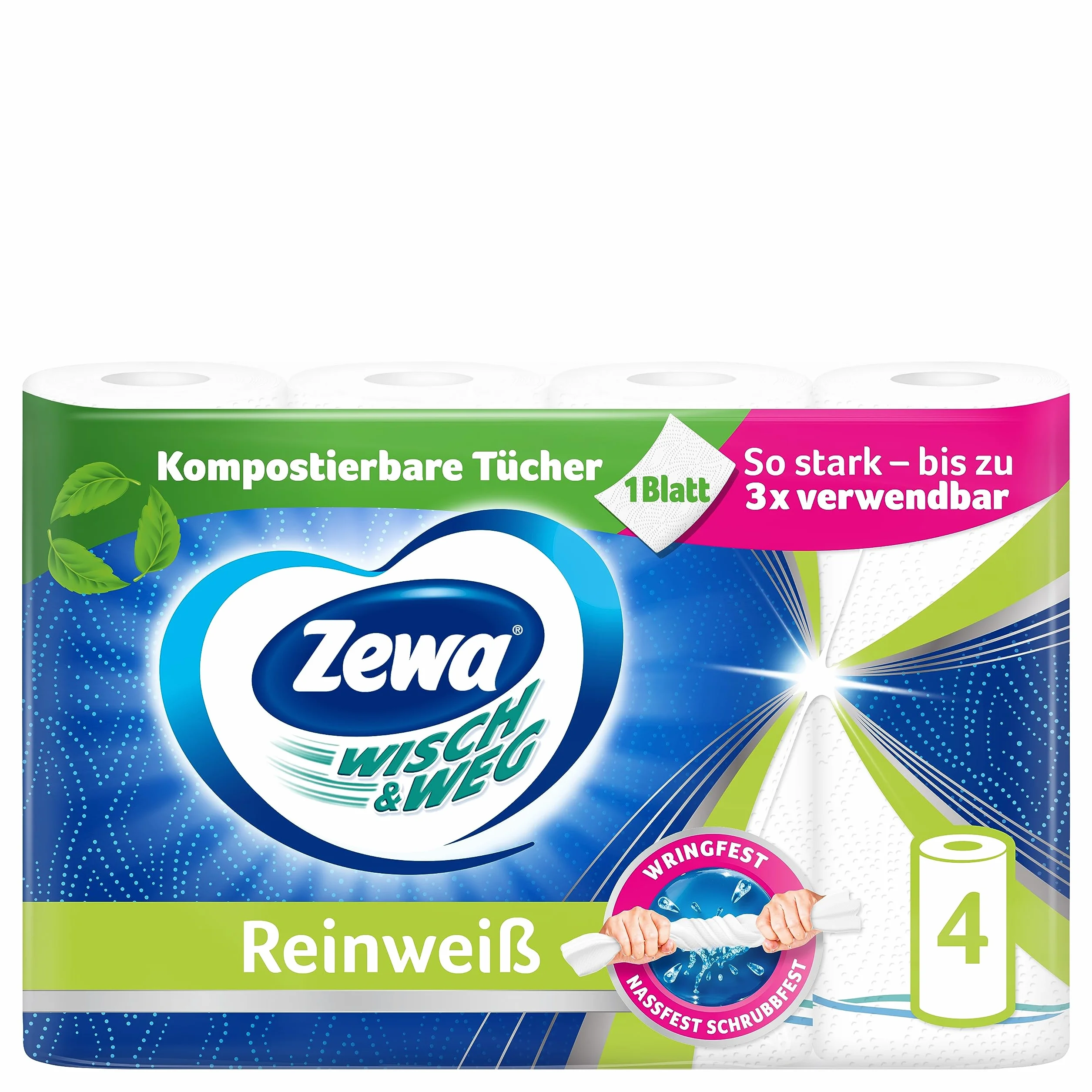 Zewa Wisch & Weg czysta biel 4 x 48 arkuszy / 12 opakowań