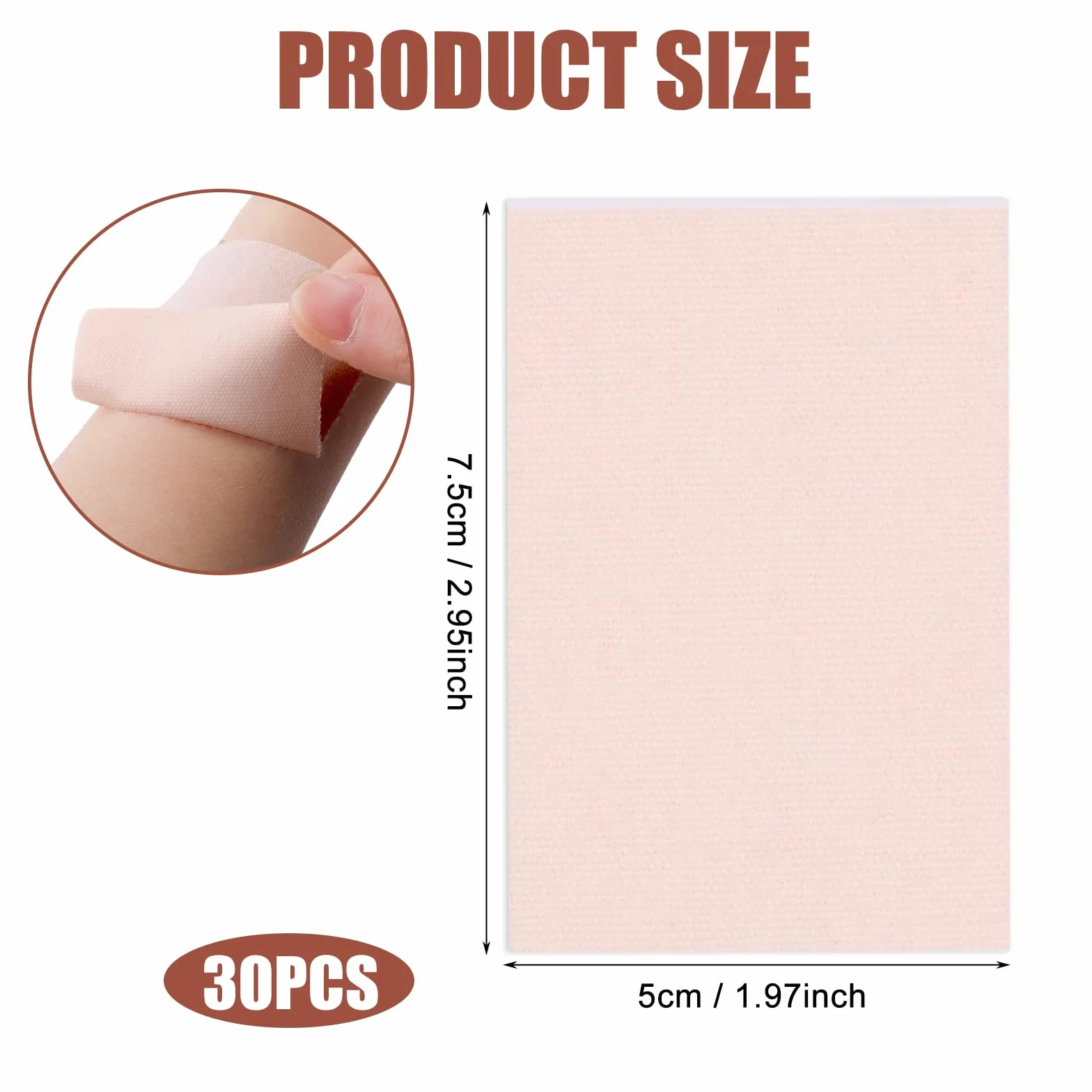30 Arkuszy Platki Samoprzylepne Moleskin do Stóp, 7,5x5cm Podkladki Zapobiegajace Pecherzom Platki Moleskin na Pecherze i Stopy na Pietach Przytulne Plastry Flanelowe dla Kobiet i Mezczyzn