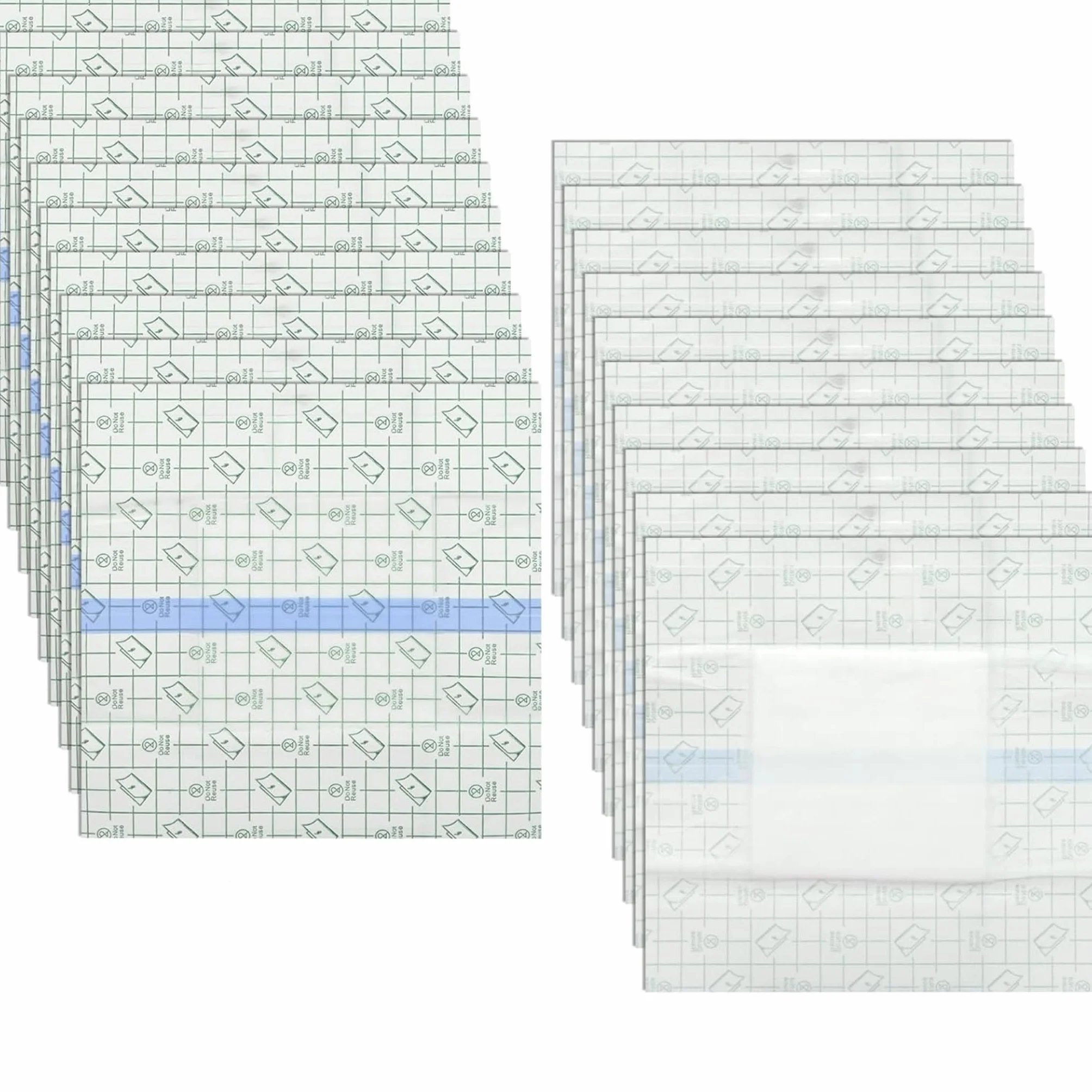 20 sztuk, 20 x 20 cm, wodoodporne, przezroczyste bandaże, wodoodporne bandaże pod prysznic, bandaże do tatuażu, samoprzylepne bandaże do pływania, prysznica i uprawiania sportu.