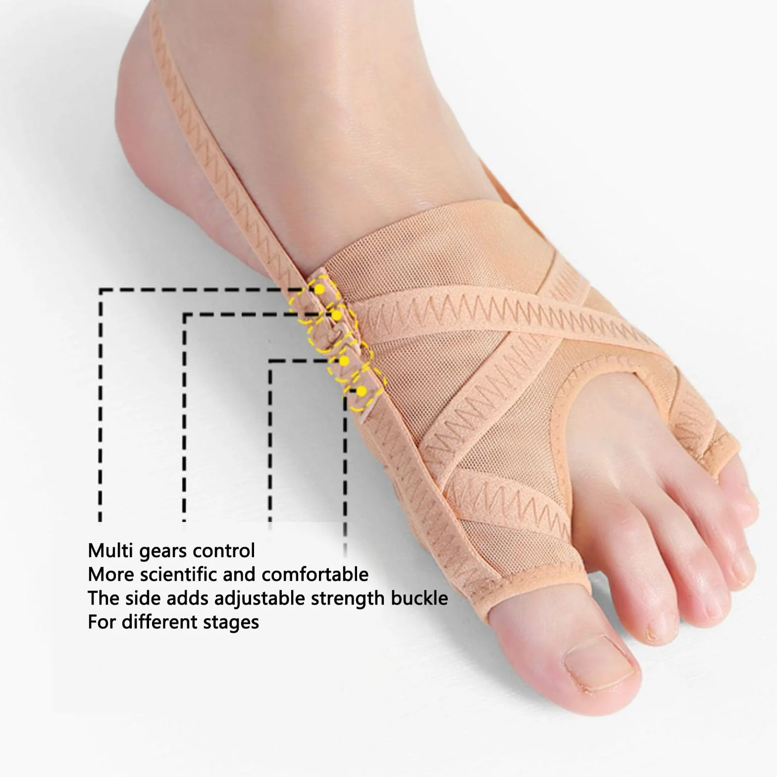 Skarpetki Korektorowe Bunion 2PCS Miękki Oddychający Separator Szyny dla Hallux Valgus