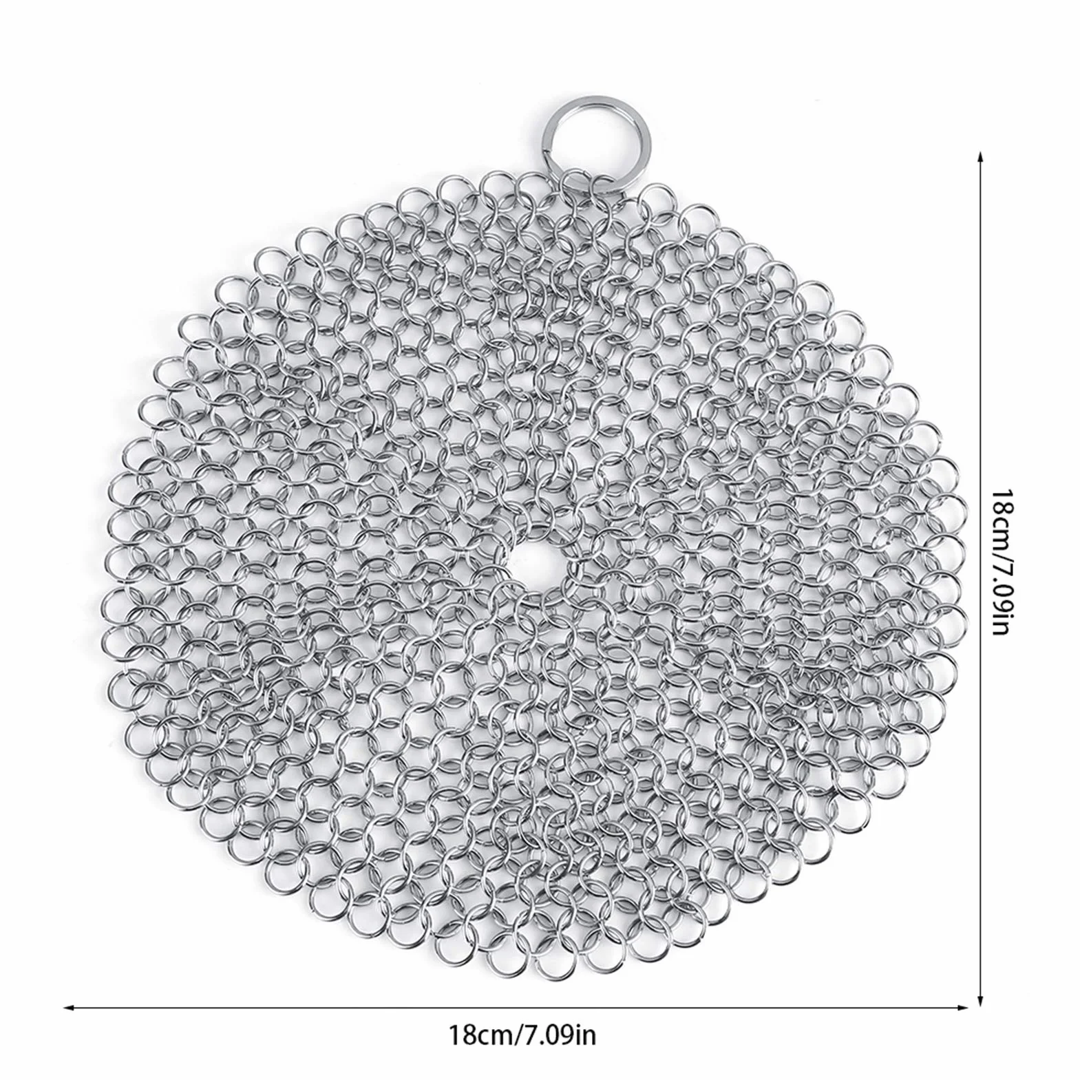 Chainmail Scrubber środek czyszczący ze stali nierdzewnej do garnków żeliwnych przyborów kuchennych