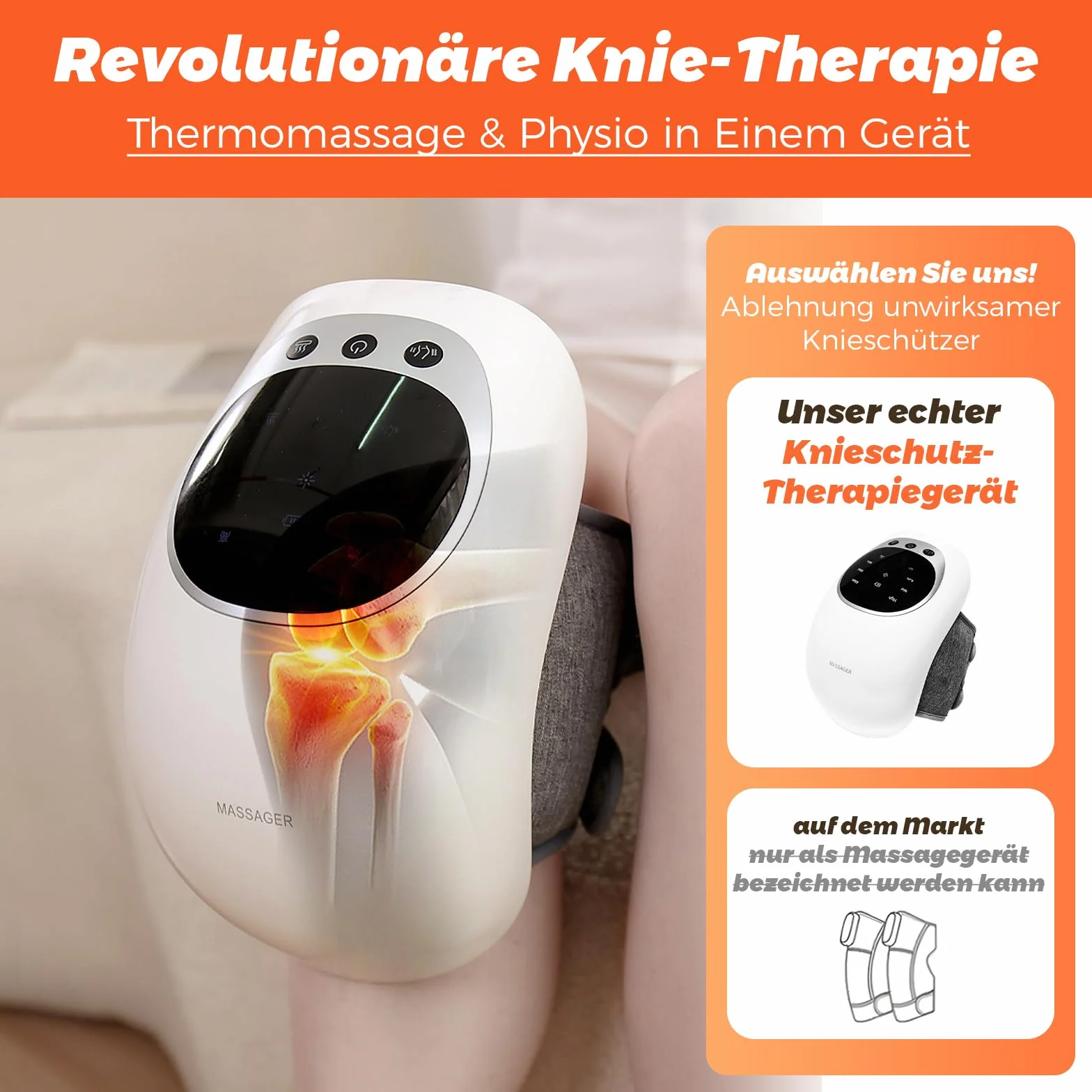 Urządzenie do masażu kolan, 3 poziomy temperatury, terapia światłem czerwonym, wyświetlacz LCD, terapia cieplna i wibracyjna, 7000 obr./min, czas pracy 120 min, czarny