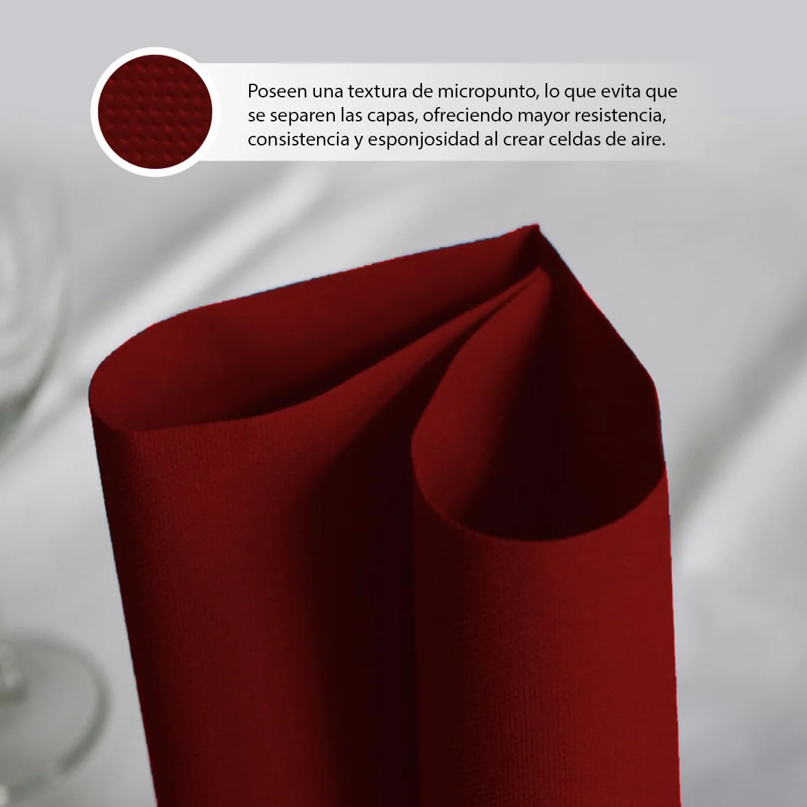 Opakowanie 300 serwetek koktajlowych z papieru bordowego + serwetka na serwetki ze stali nierdzewnej - tekstura mikro-kropki - 10 x 10 cm Hostelnovo