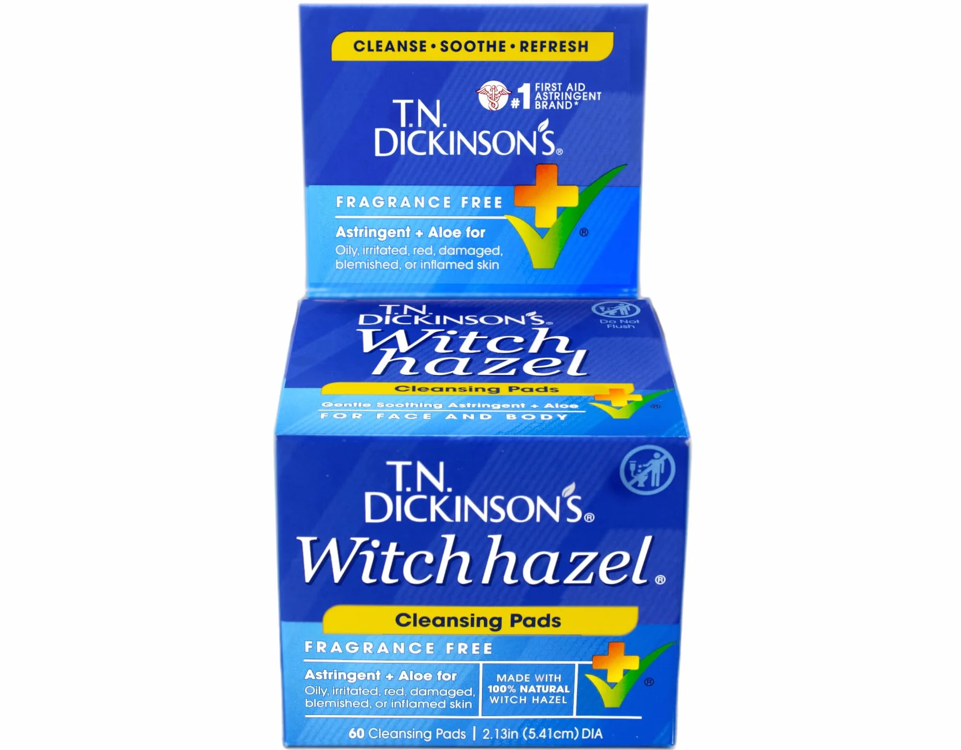 T.N. Dickinsons Hazelets Witch Hazel Pads - 60 Ea by T.N. Dickinson