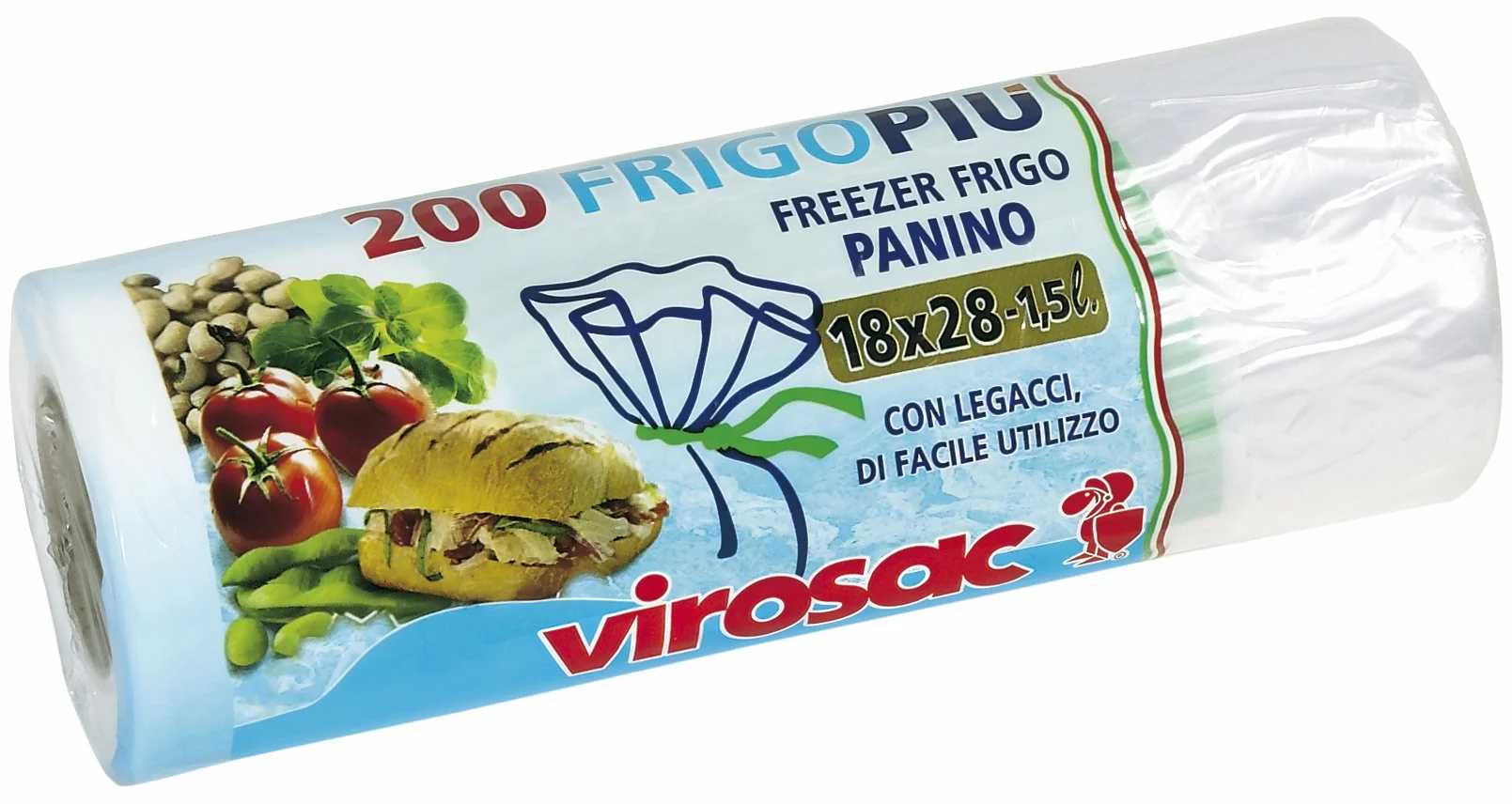Virosac 111998 Torby na lodówkę i zamrażarkę, 18 x 5,5 x 5,5 cm, 200 sztuk