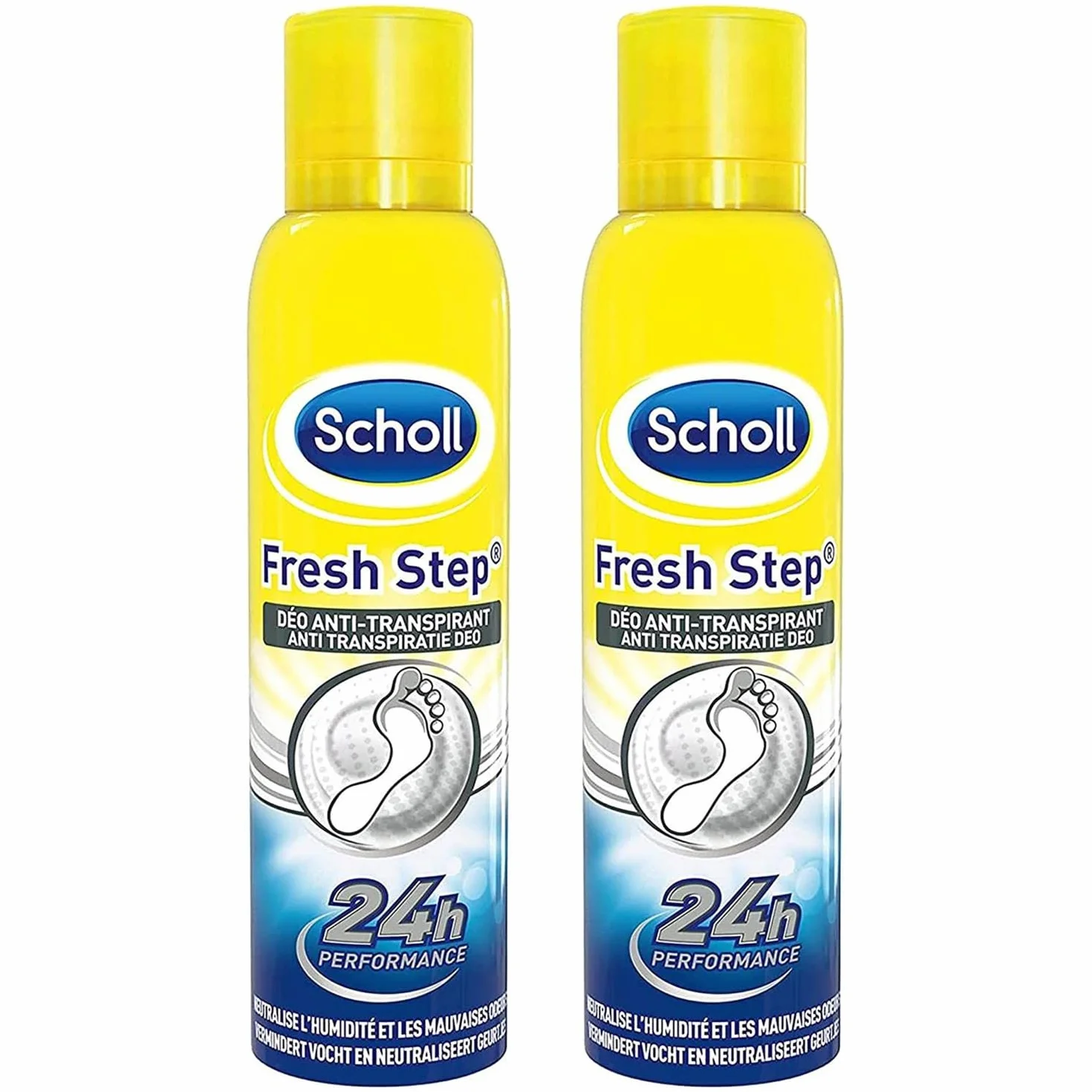 Scholl Anti Transpirant Powder Spray 150 ml - Zestaw 2 szt