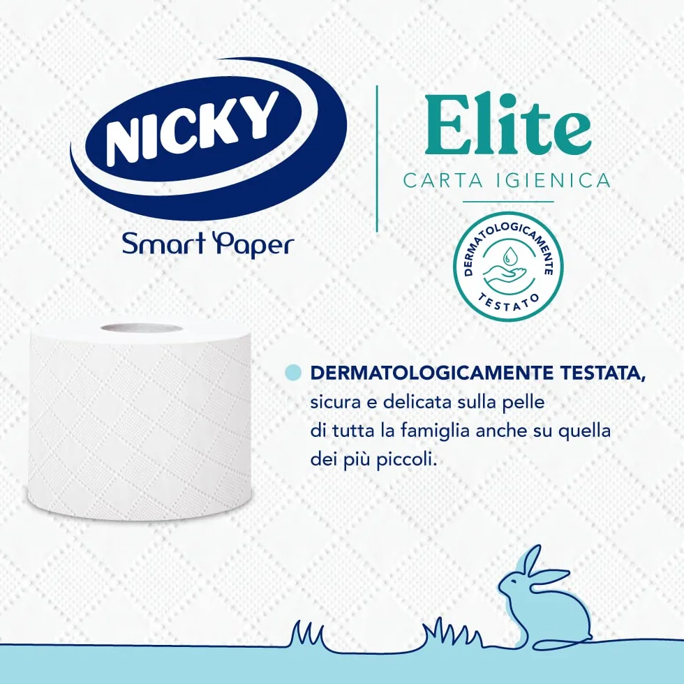 Nicky Elite 3-warstwowy papier toaletowy, 12 rolek
