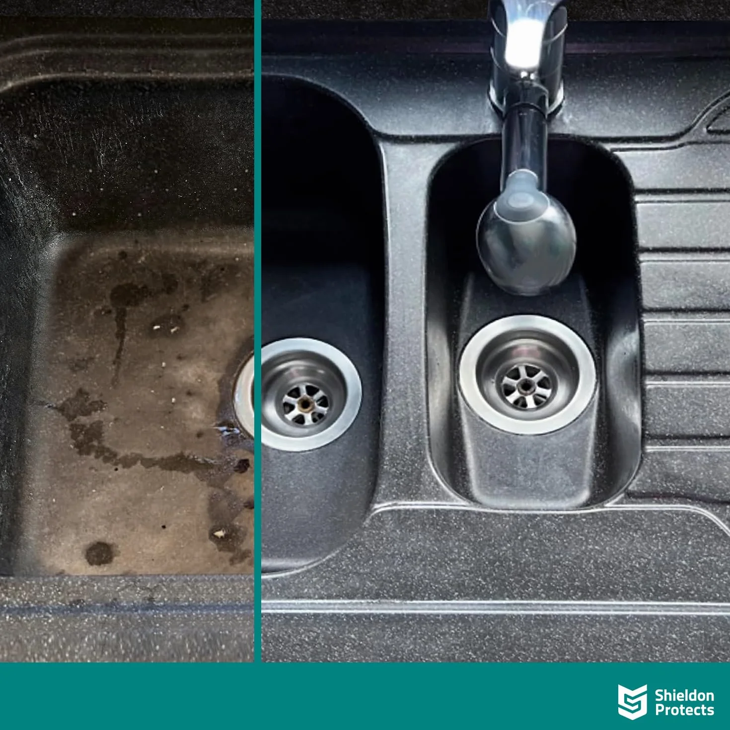 Shieldon Sink Restorer Zestaw do czyszczenia zlewu granitowego 3-etapowy system