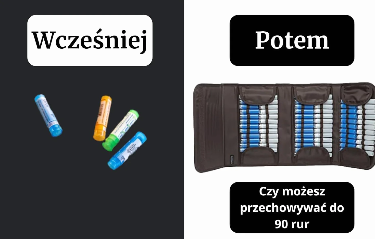 Etui Homeopatyczne z 90 Przestrzeniami na Fiolki Boiron 4g Brązowy
