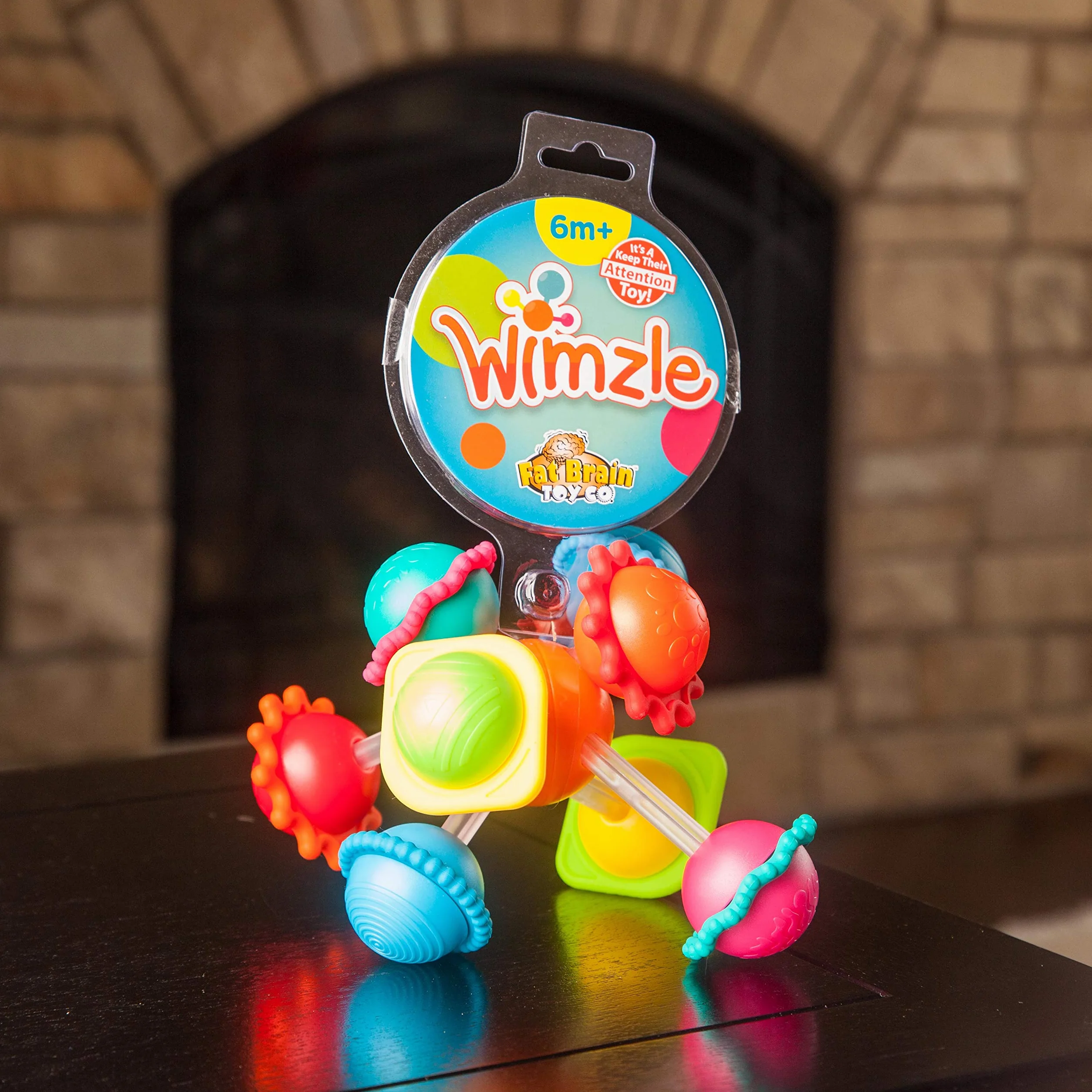 Fat Brain Toys Wimzle, sensoryczne zabawki Fidget dla małych dzieci, dzieci od 6 miesięcy