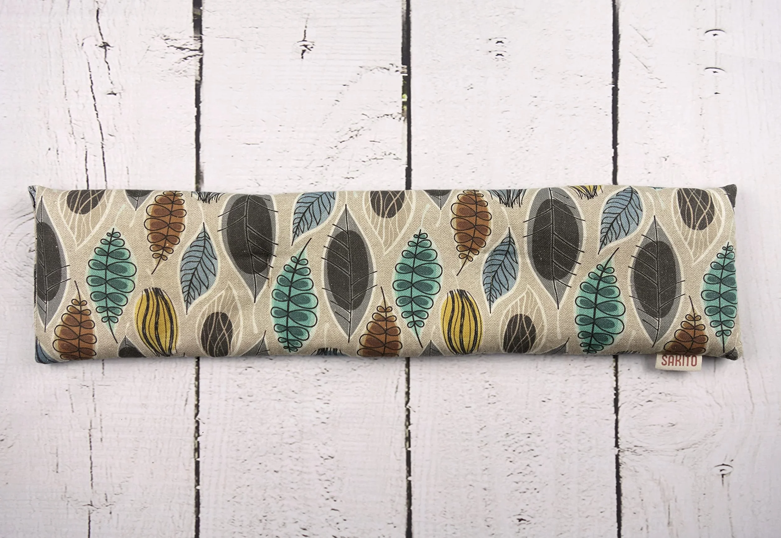 Podkładka Grzewcza Pod Nasiona Pszenicy - Poduszka Cieplna z Ziarnami do Mikrofalówki - Poduszka Grzewcza pod Kark (55x12 cm) Nadzienie z Nasion Pszenicy i Lawendy