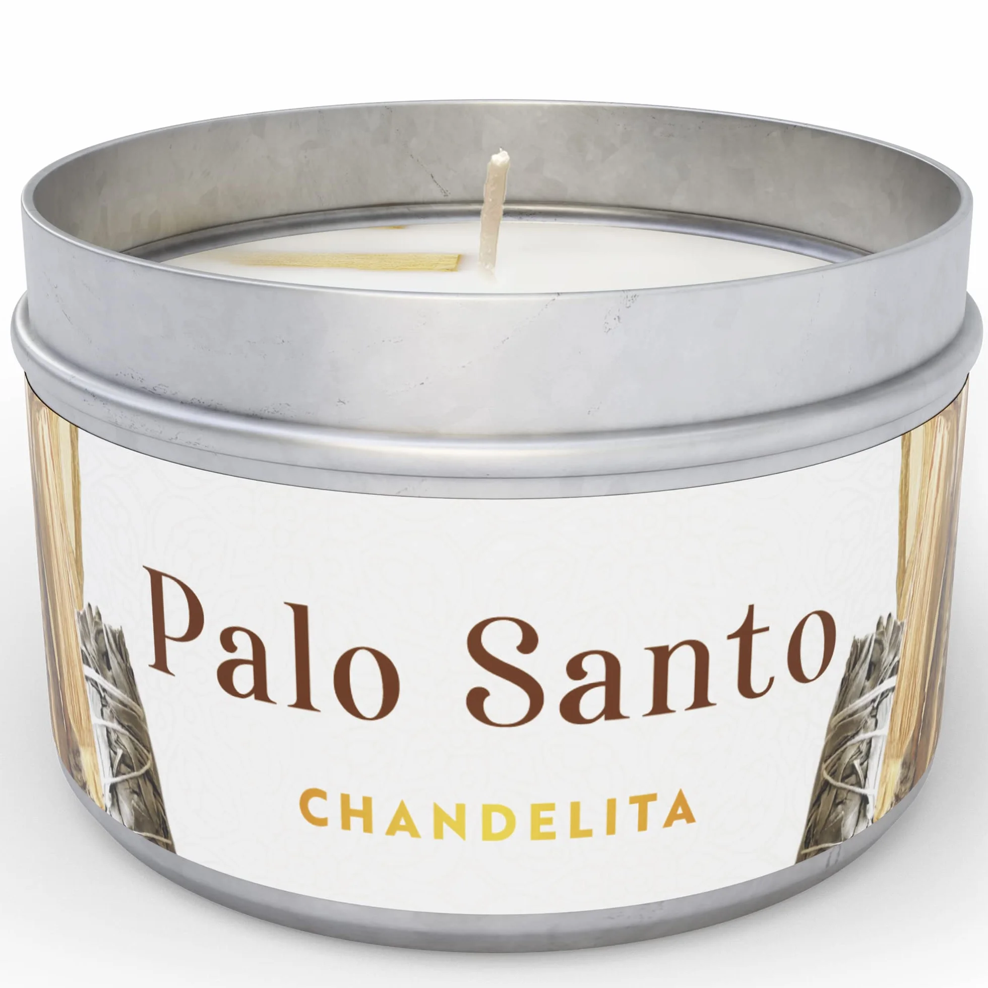 Palo Santo, świeca zapachowa do aromaterapii, oczyszczania powietrza, duchowego uzdrawiania i czakrami, z kawałkami wosku sojowego do relaksu i medytacji