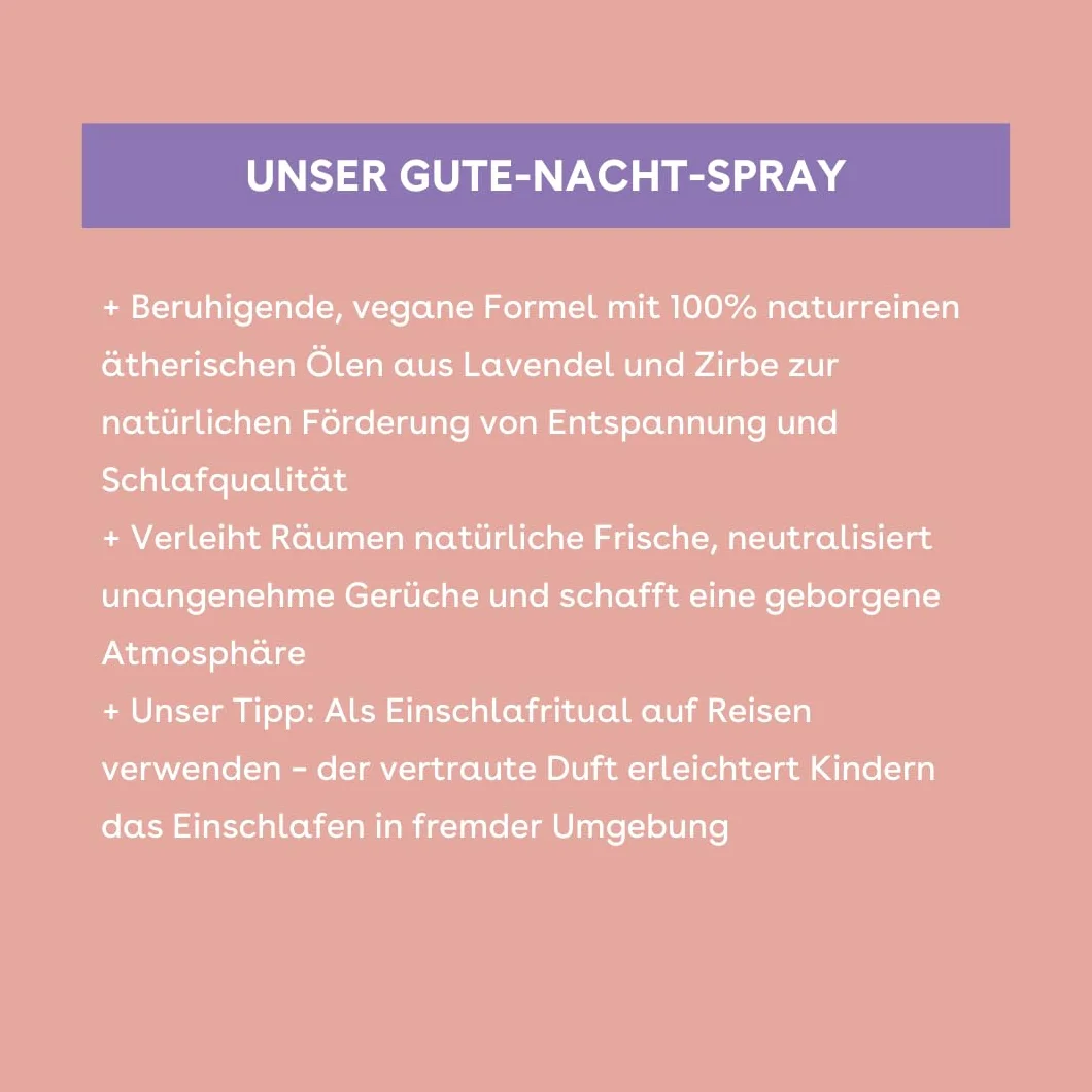 boep Spray na dobranoc | uspokajający spray do pomieszczeń i poduszek z lawendą i limbą | aromaterapia | 100% naturalne olejki eteryczne | wegański i wyprodukowany w Allgäu (30 ml)