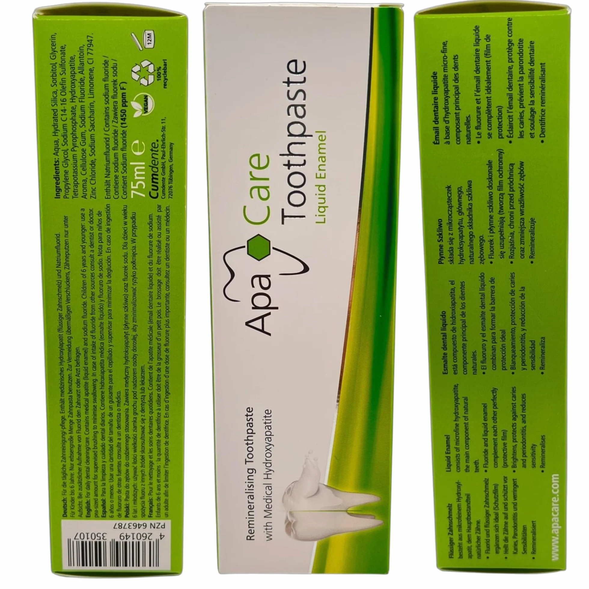 ApaCare Zahncreme 75 ml Pasta do zębów
